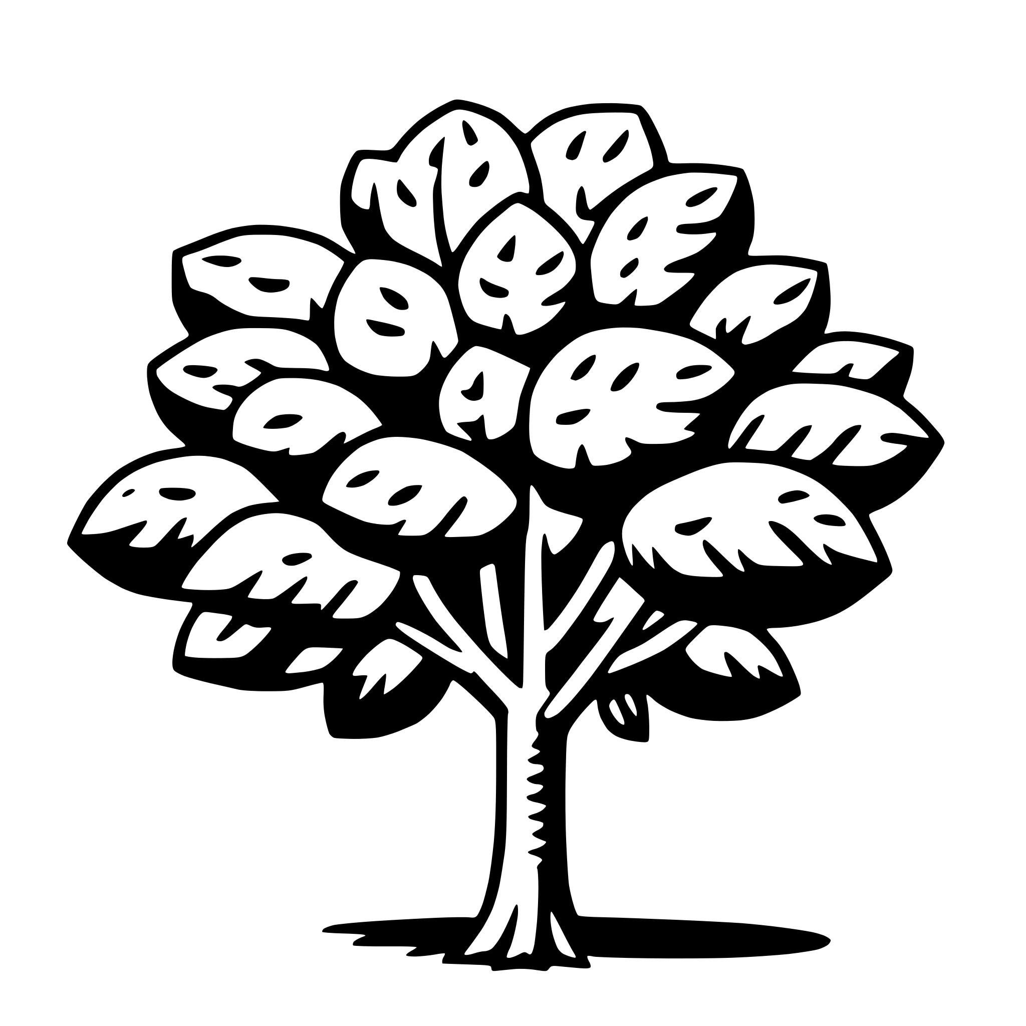 AI-generated SVG of a locust tree