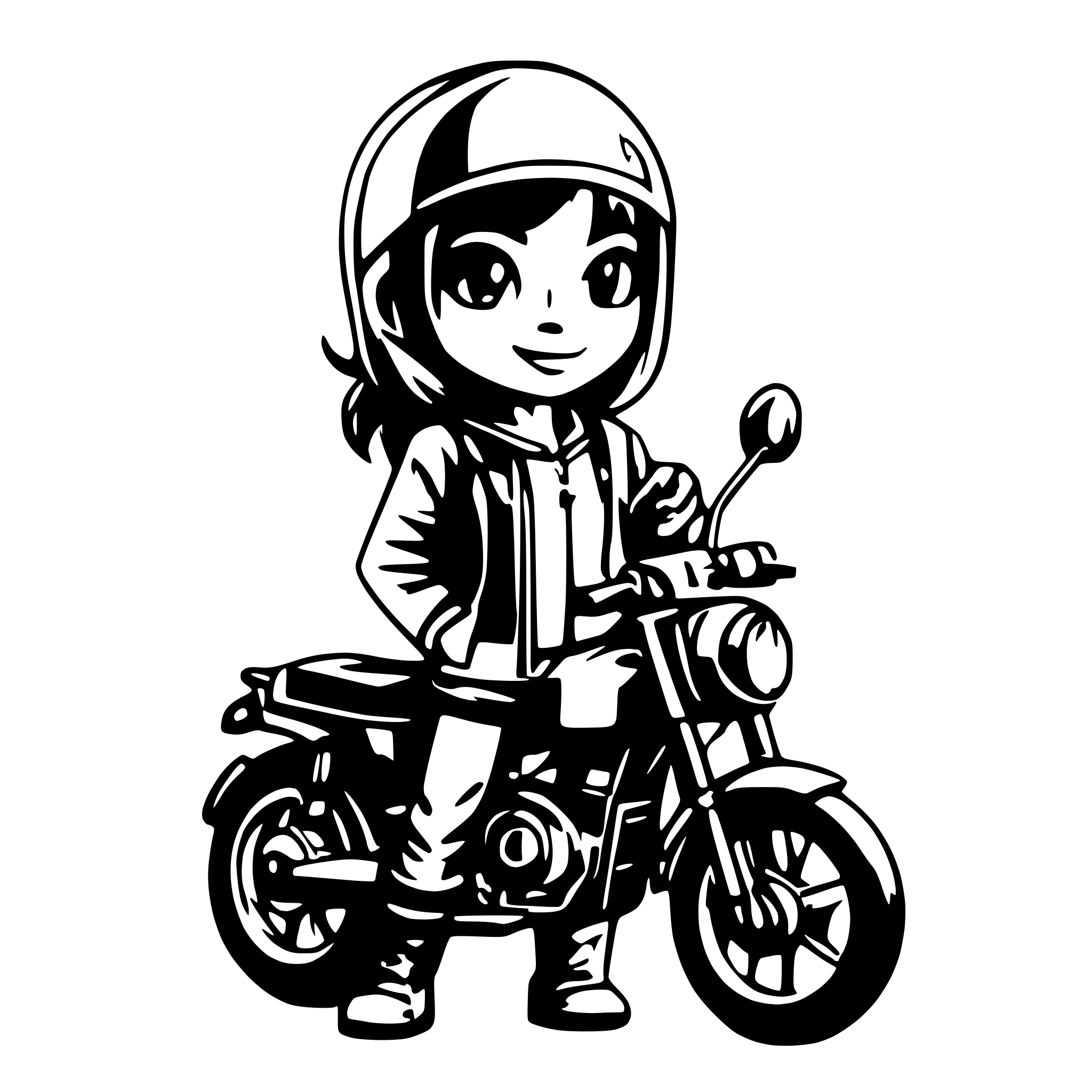 AI-generated SVG of a Motorcicle Honda monkey 125