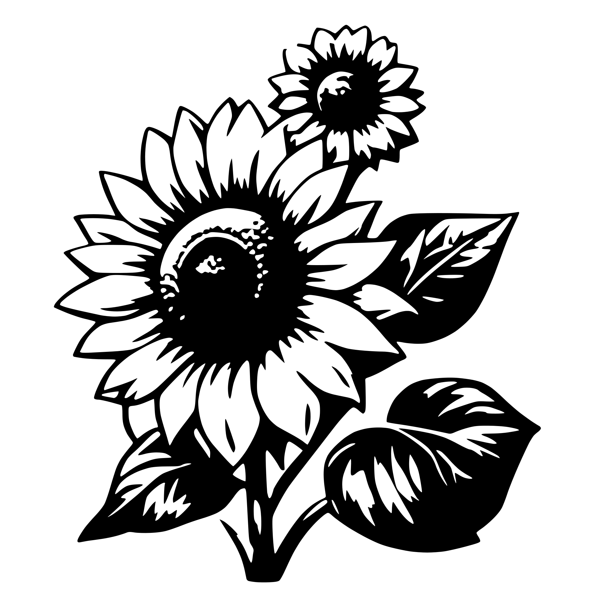 AI-generated SVG of 'sunflower'