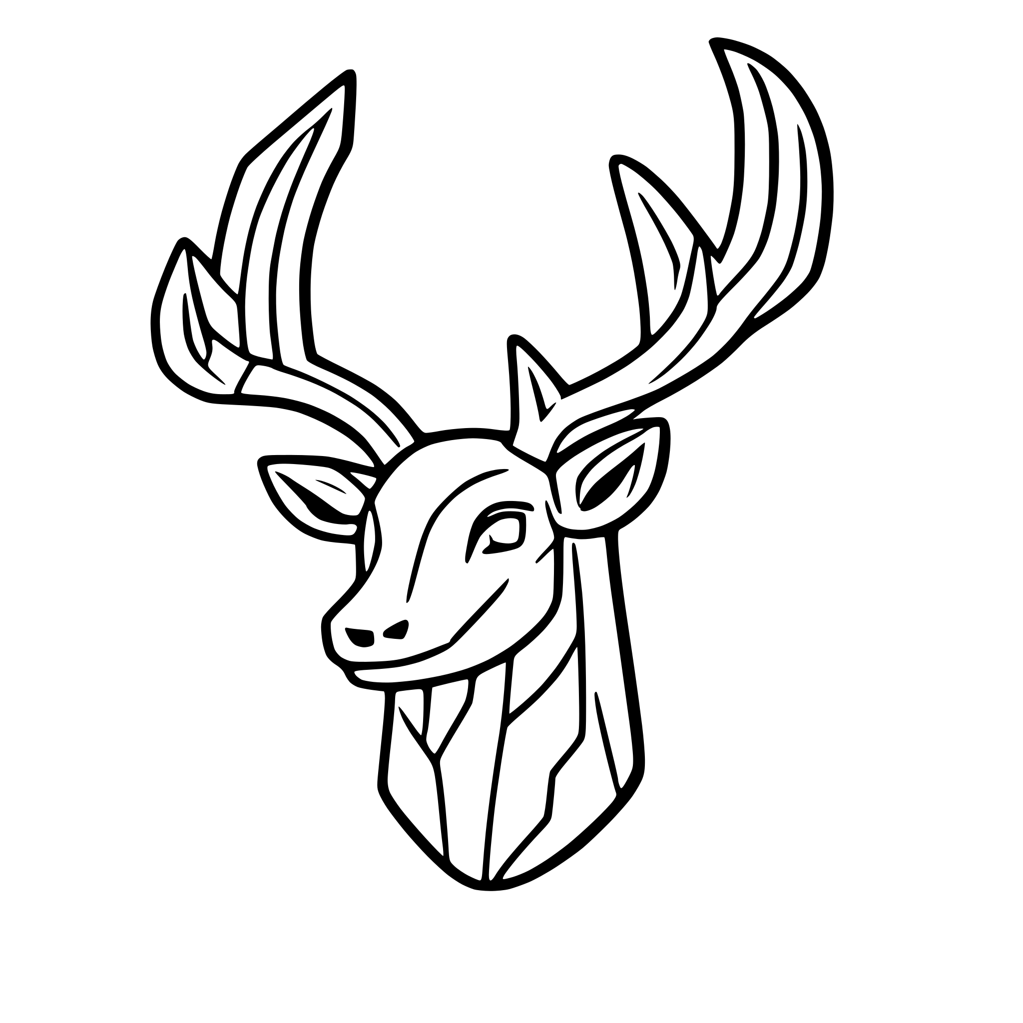 AI-generated SVG of a elk antlers