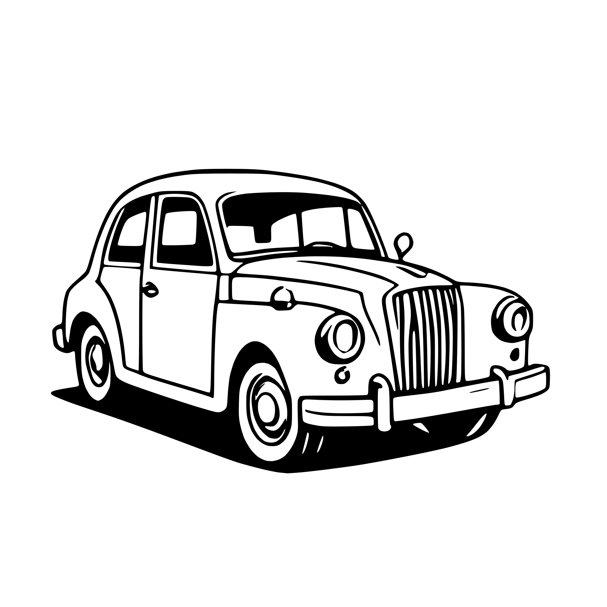 AI-generated SVG of 'an old car'