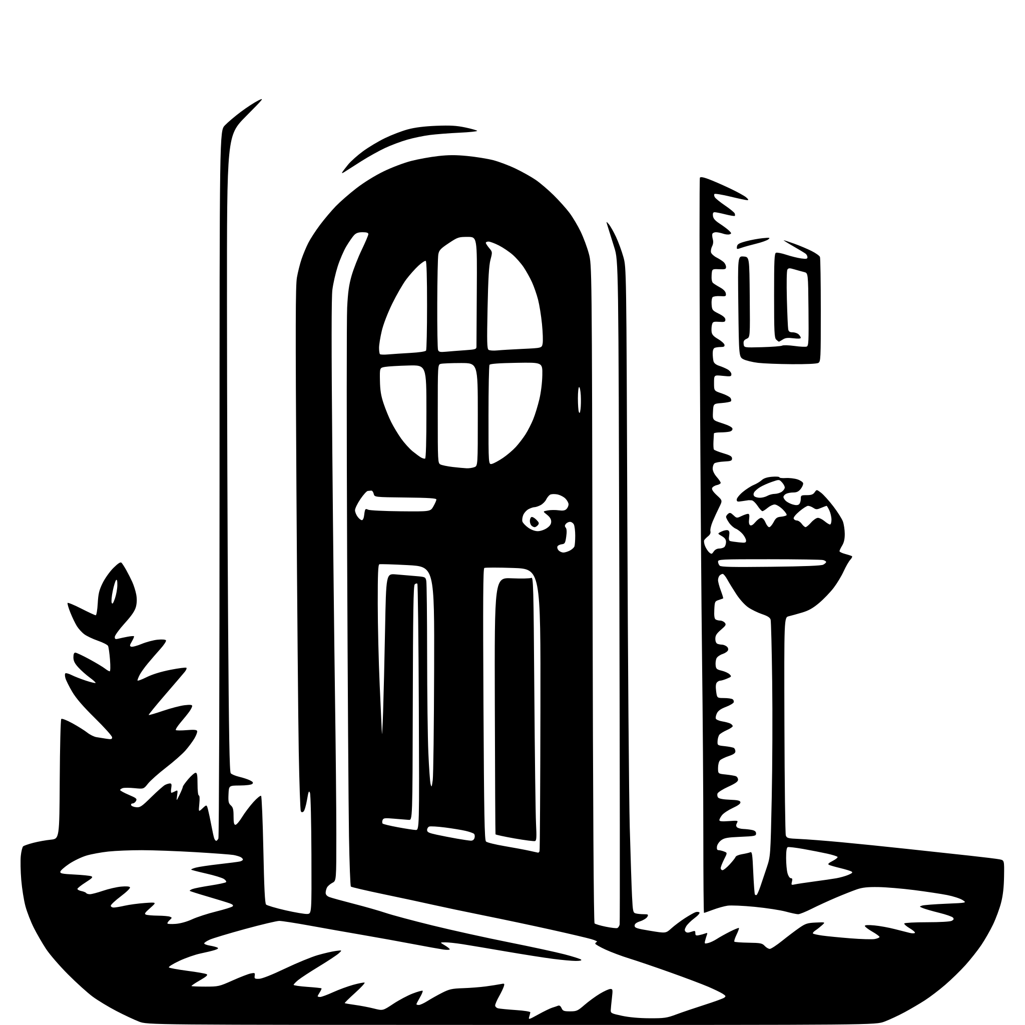 AI-generated SVG of 'A colored door'