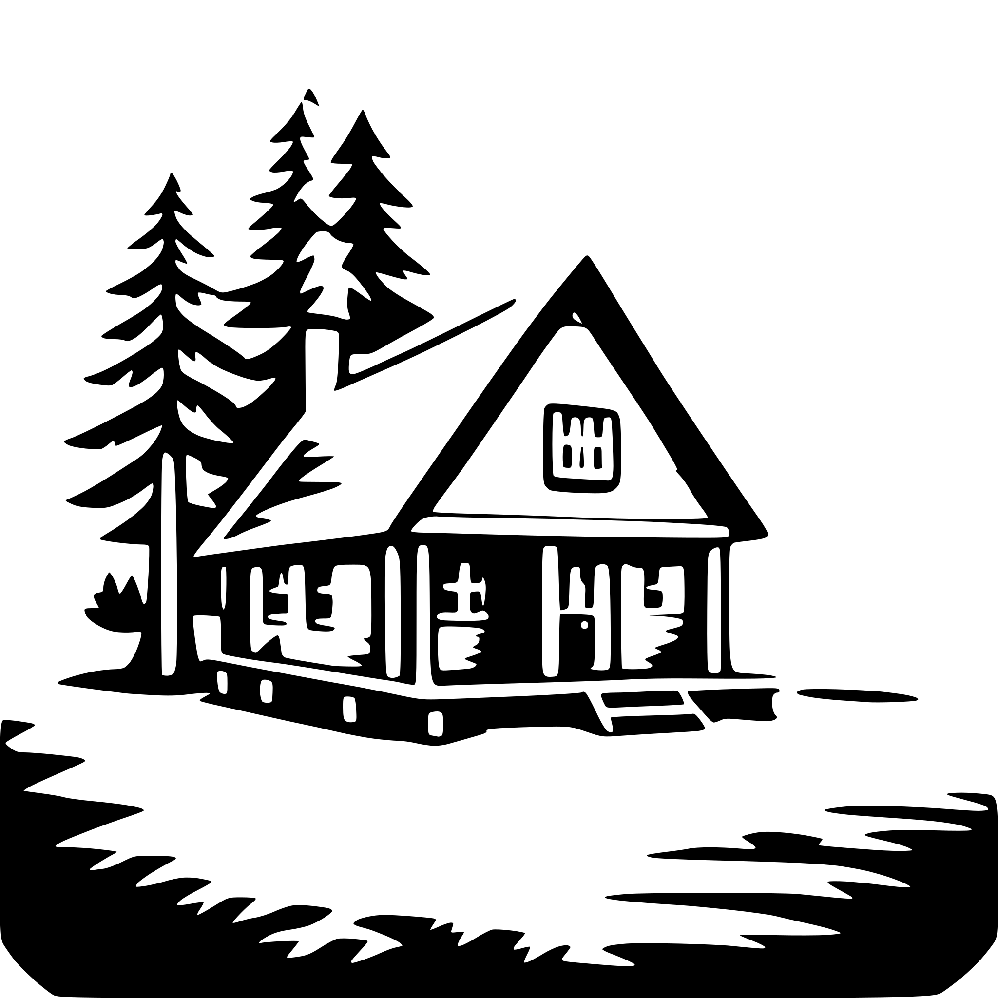 AI-generated SVG of a Cabin