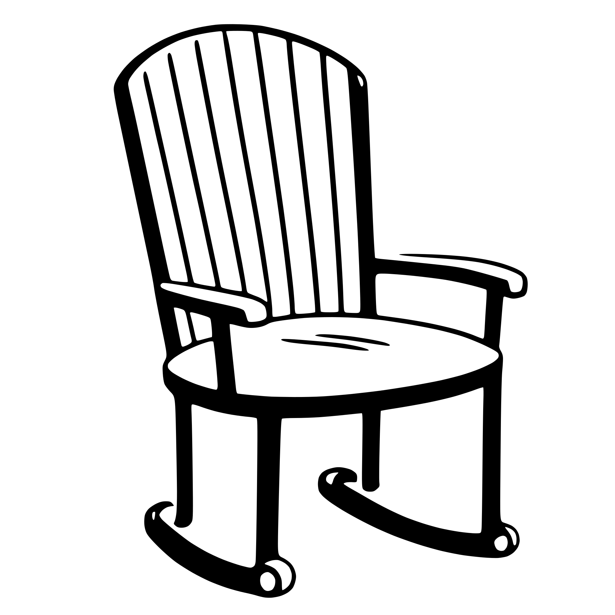 AI-generated SVG of a round  loose chair