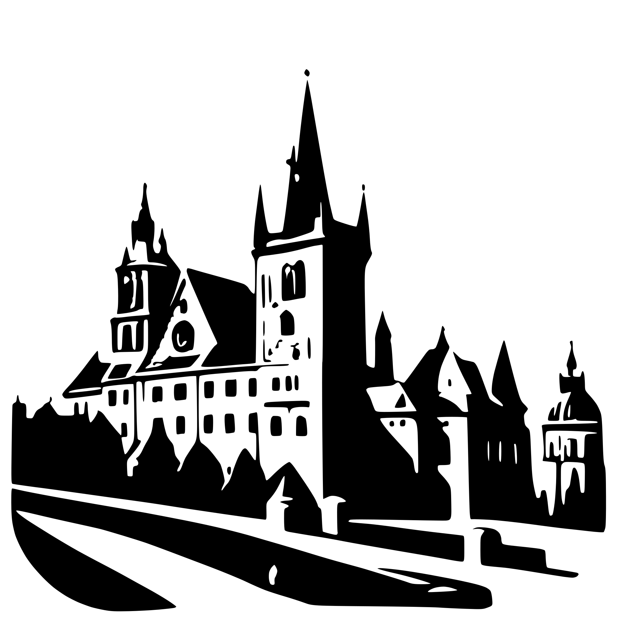 AI-generated SVG of 'prague castle'