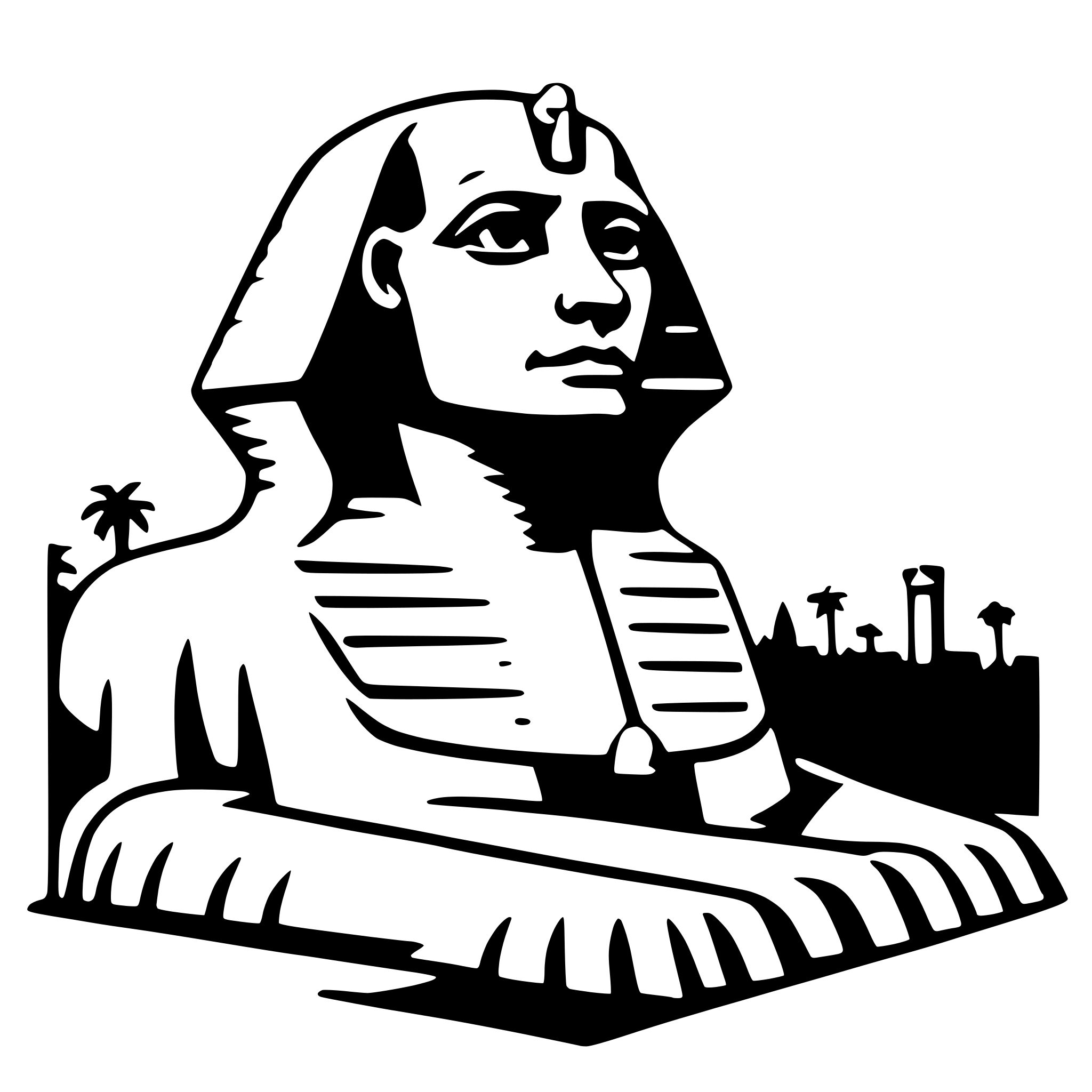 AI-generated SVG of 'great sphinx of giza'