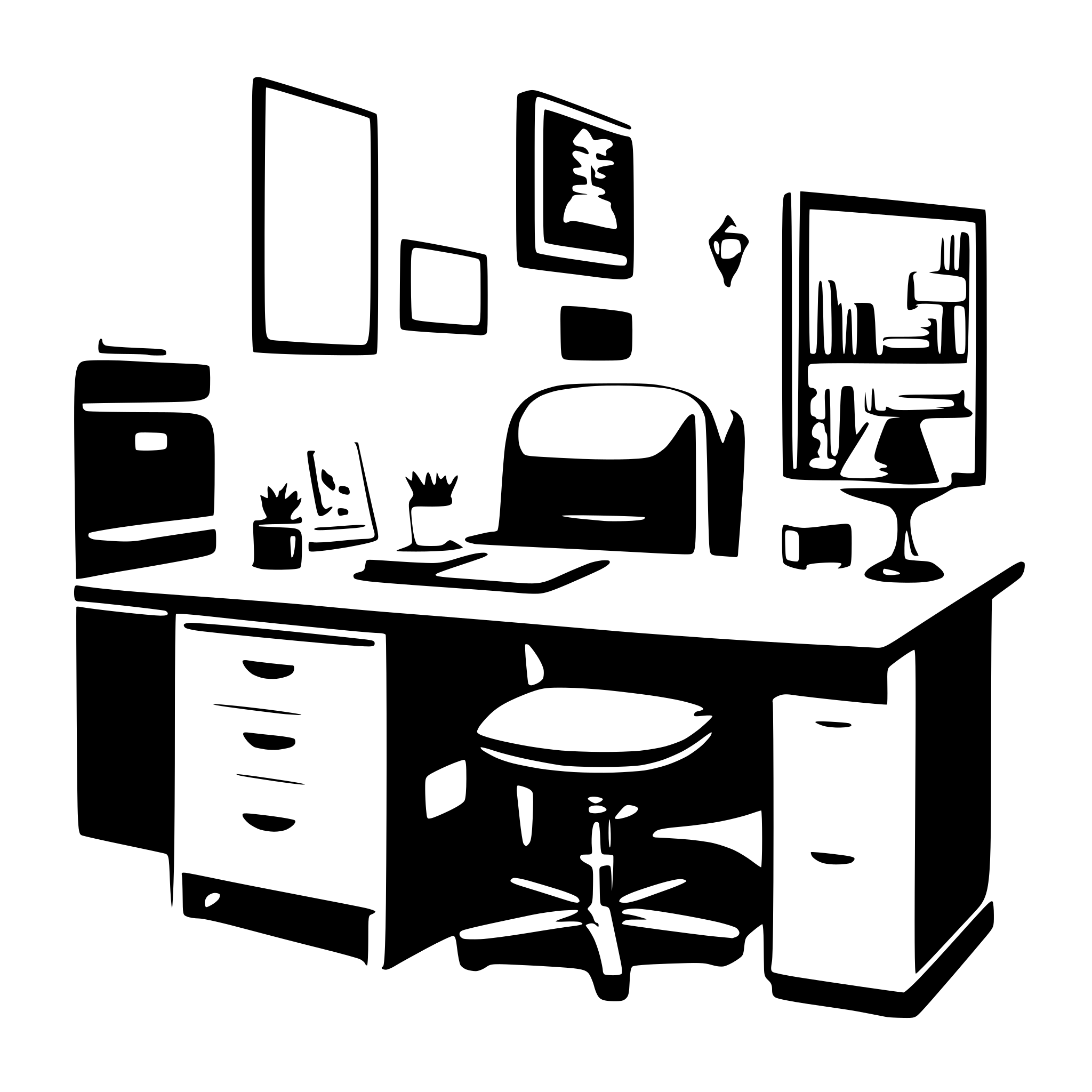 AI-generated SVG of 'OFFICE FURITURE WITH STAF MORDERN'
