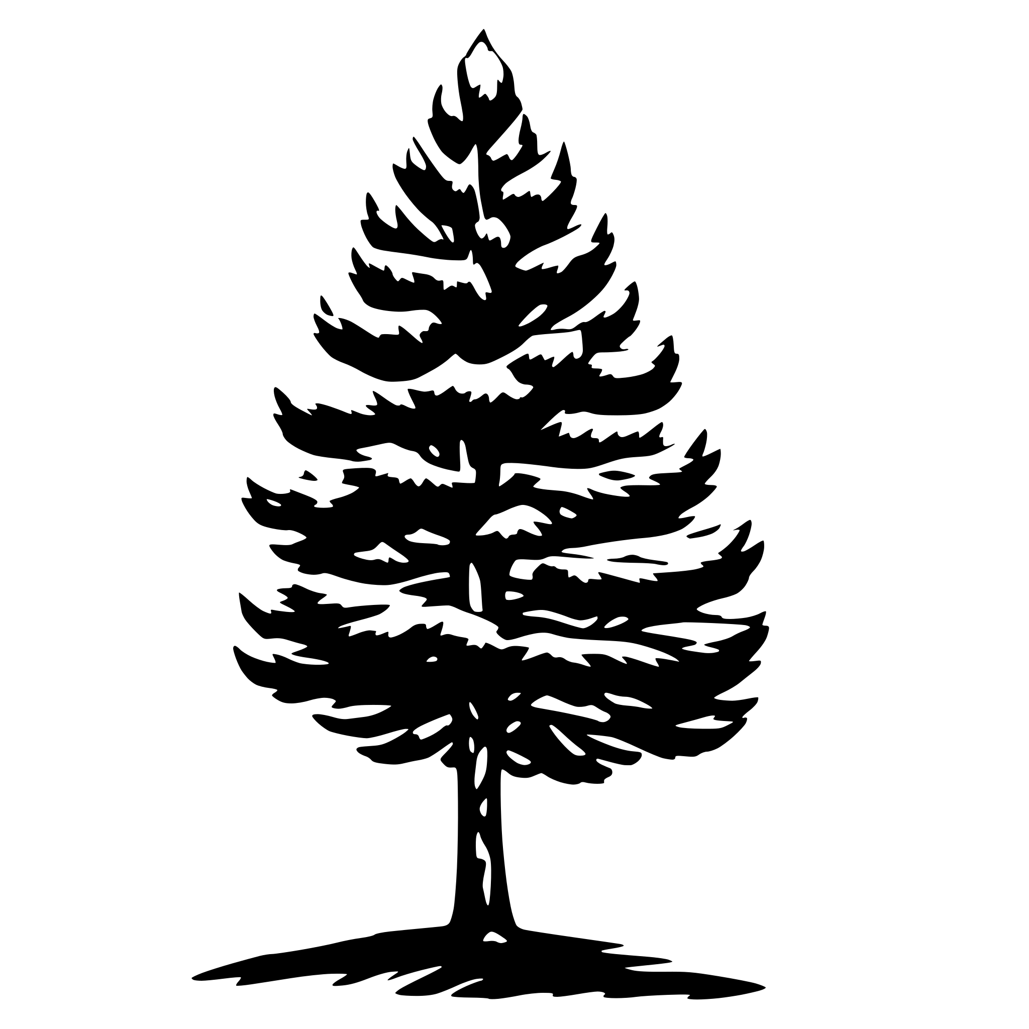 AI-generated SVG of 'a lone pine tree'
