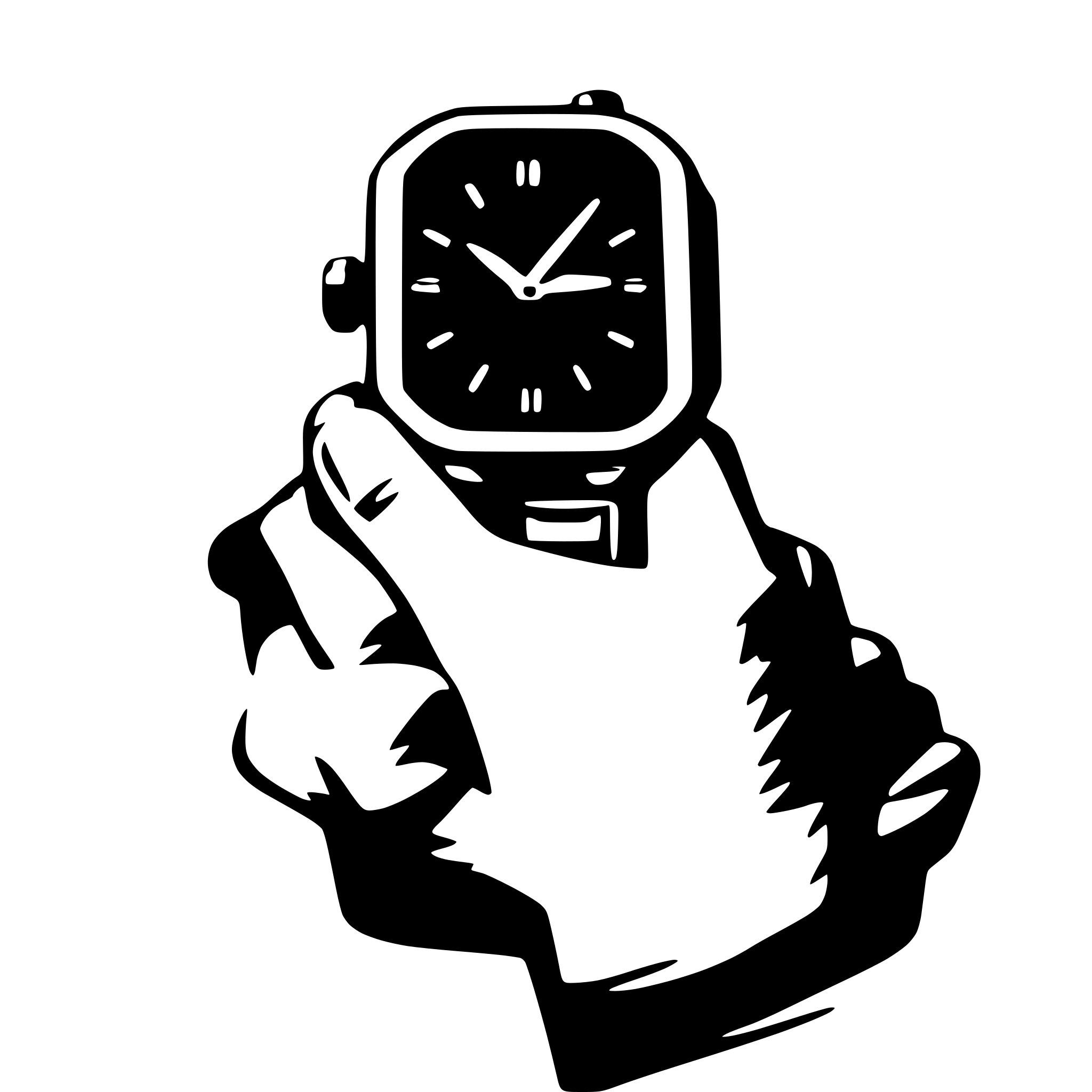 AI-generated SVG of a A hand holding a smart watch