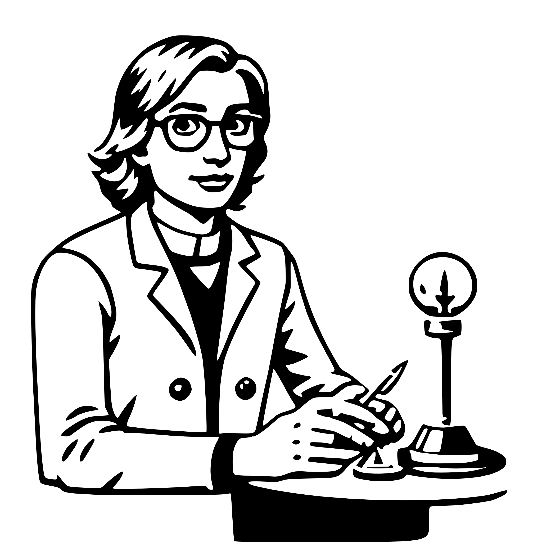 AI-generated SVG of a research scientist