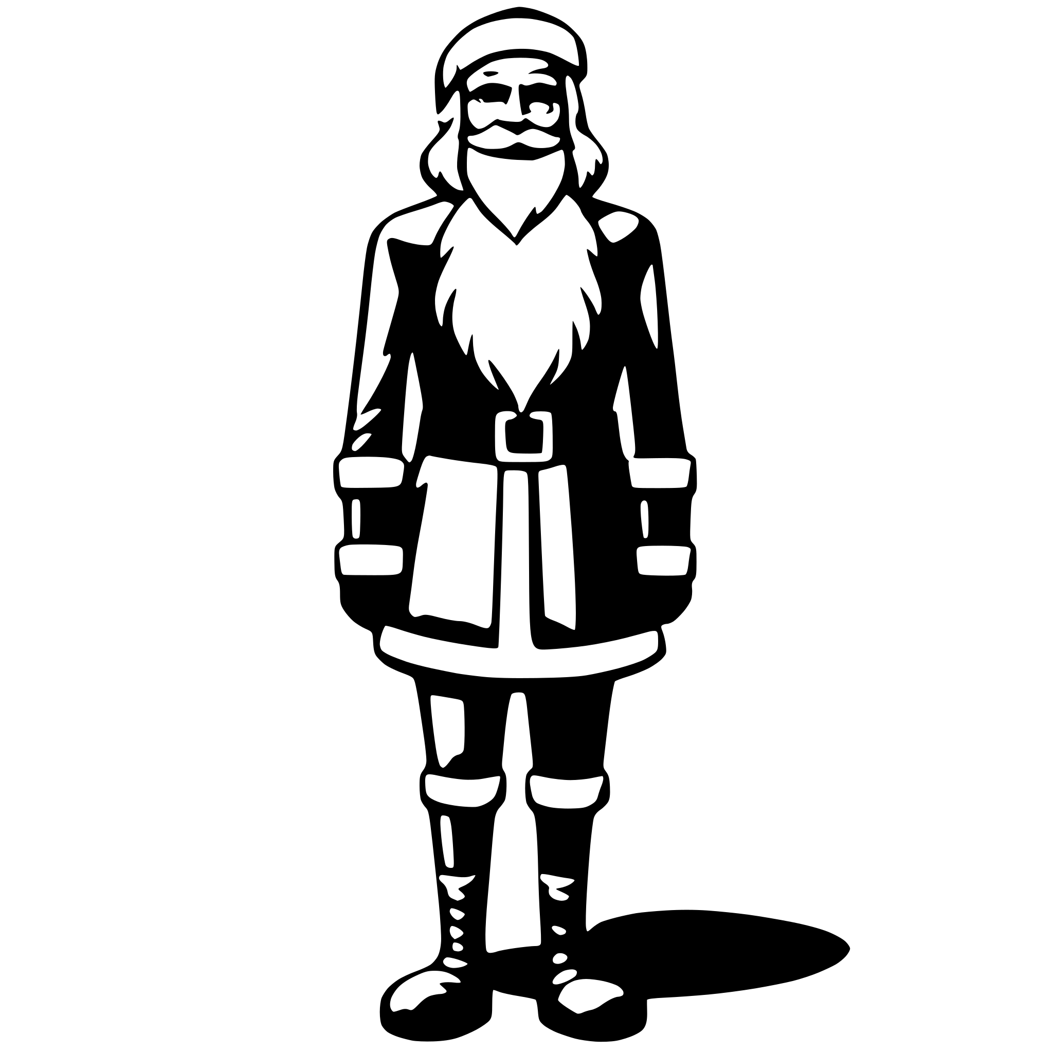 AI-generated SVG of a santa claus full body