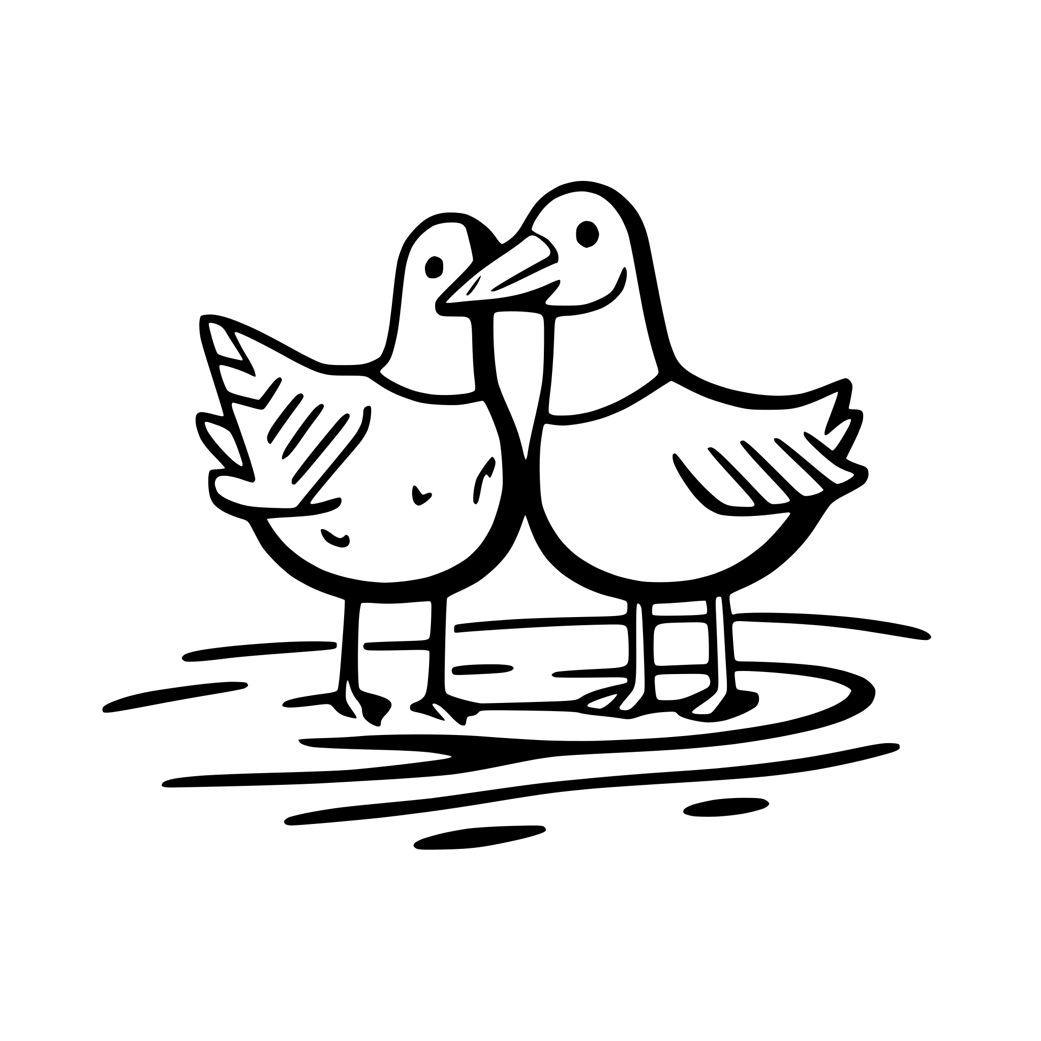 AI-generated SVG of a two seagulls