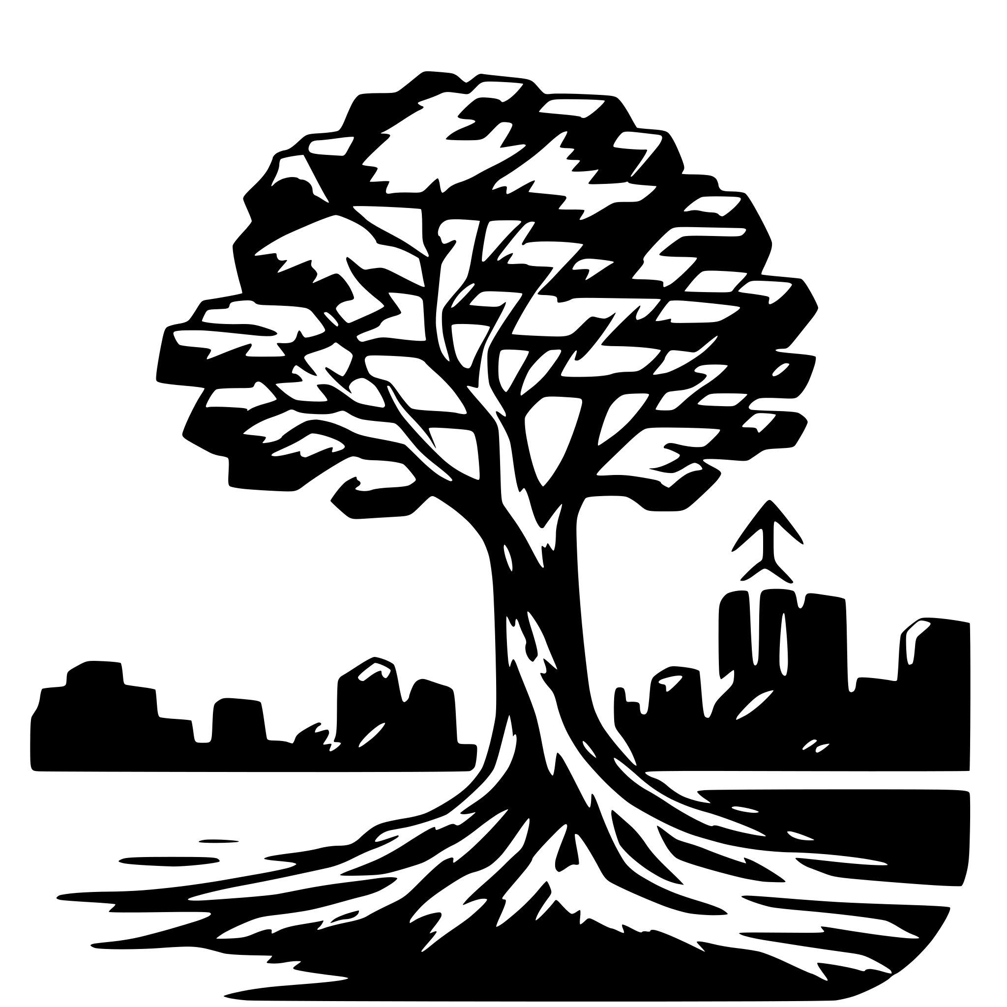 AI-generated SVG of a tree struck by lightning