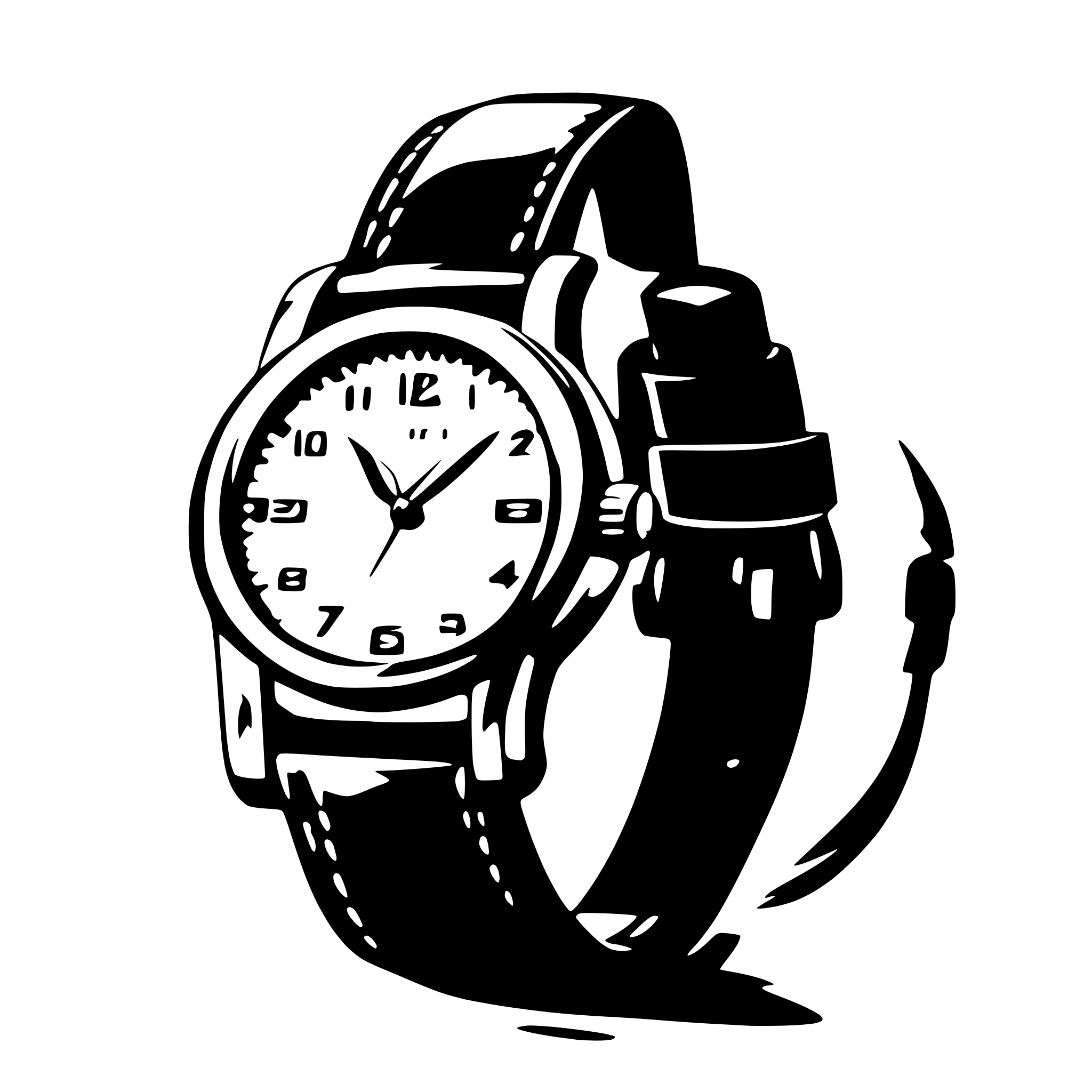 AI-generated SVG of 'men's wristwatch'