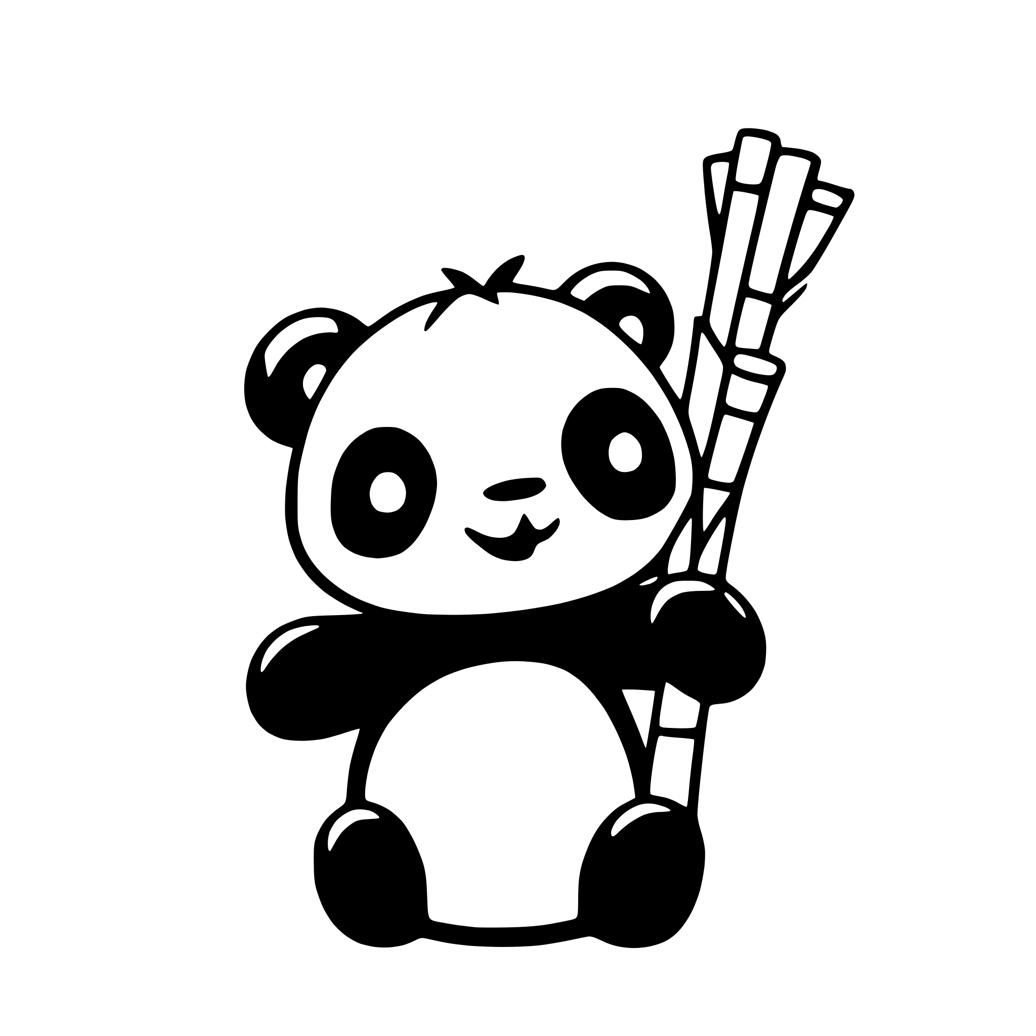 AI-generated SVG of 'a playful panda juggling bamboo sticks'