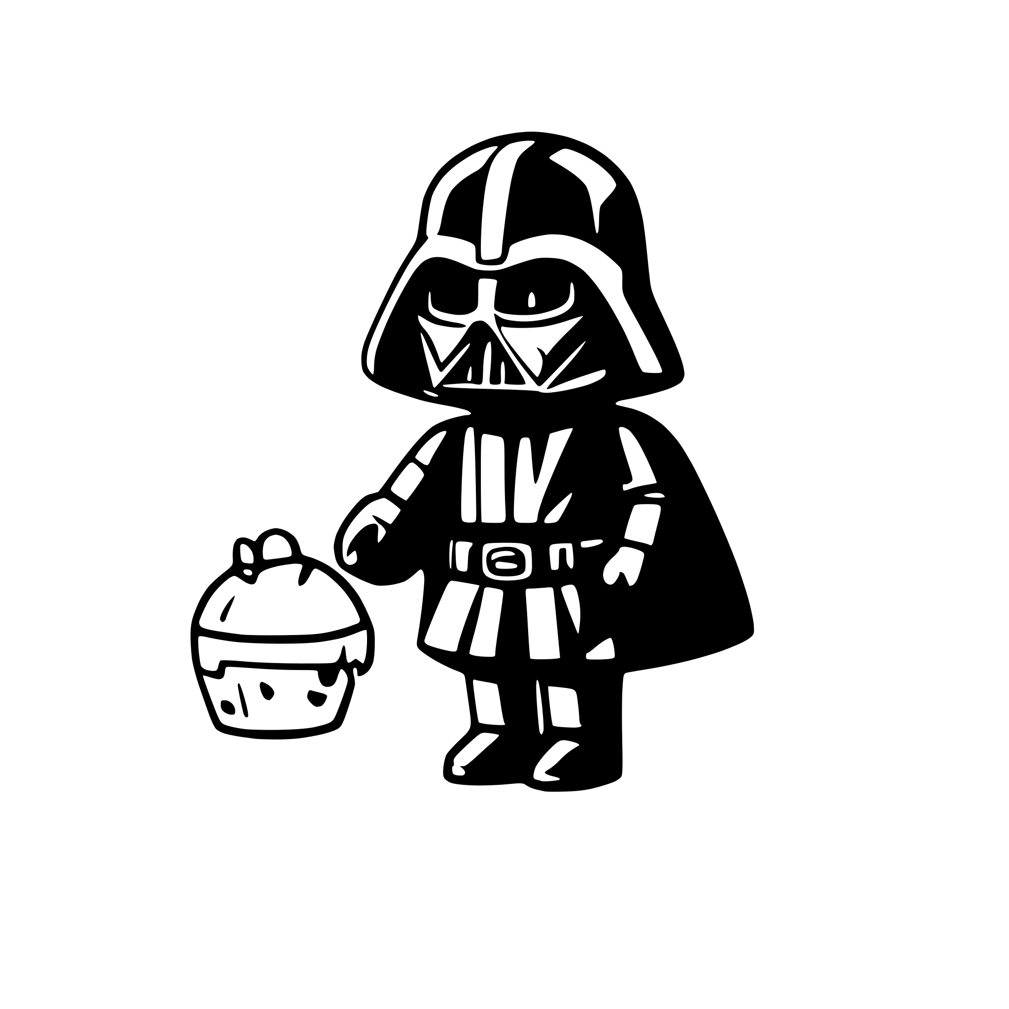 AI-generated SVG of a darth vader is hello kitty