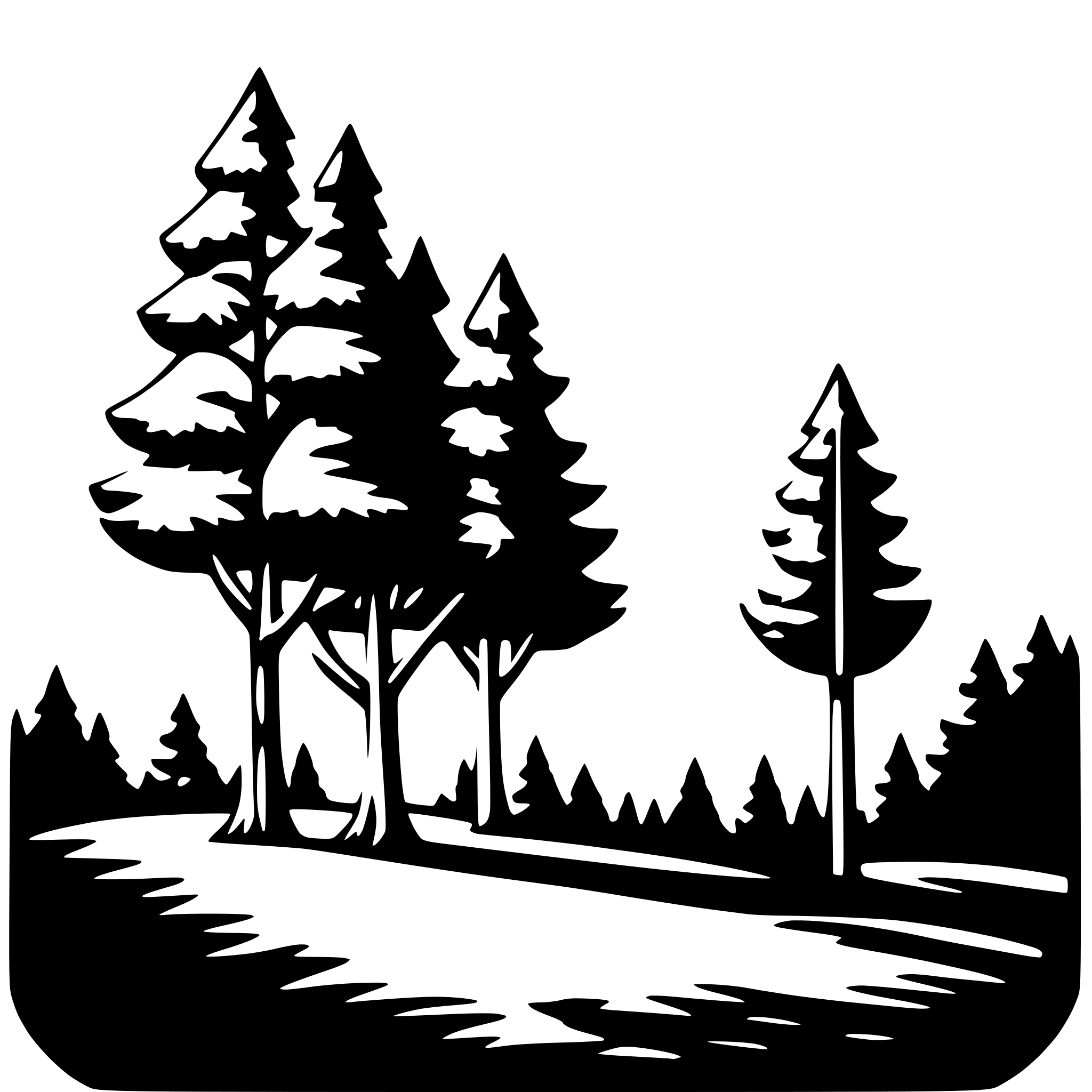 AI-generated SVG of a scenic forest