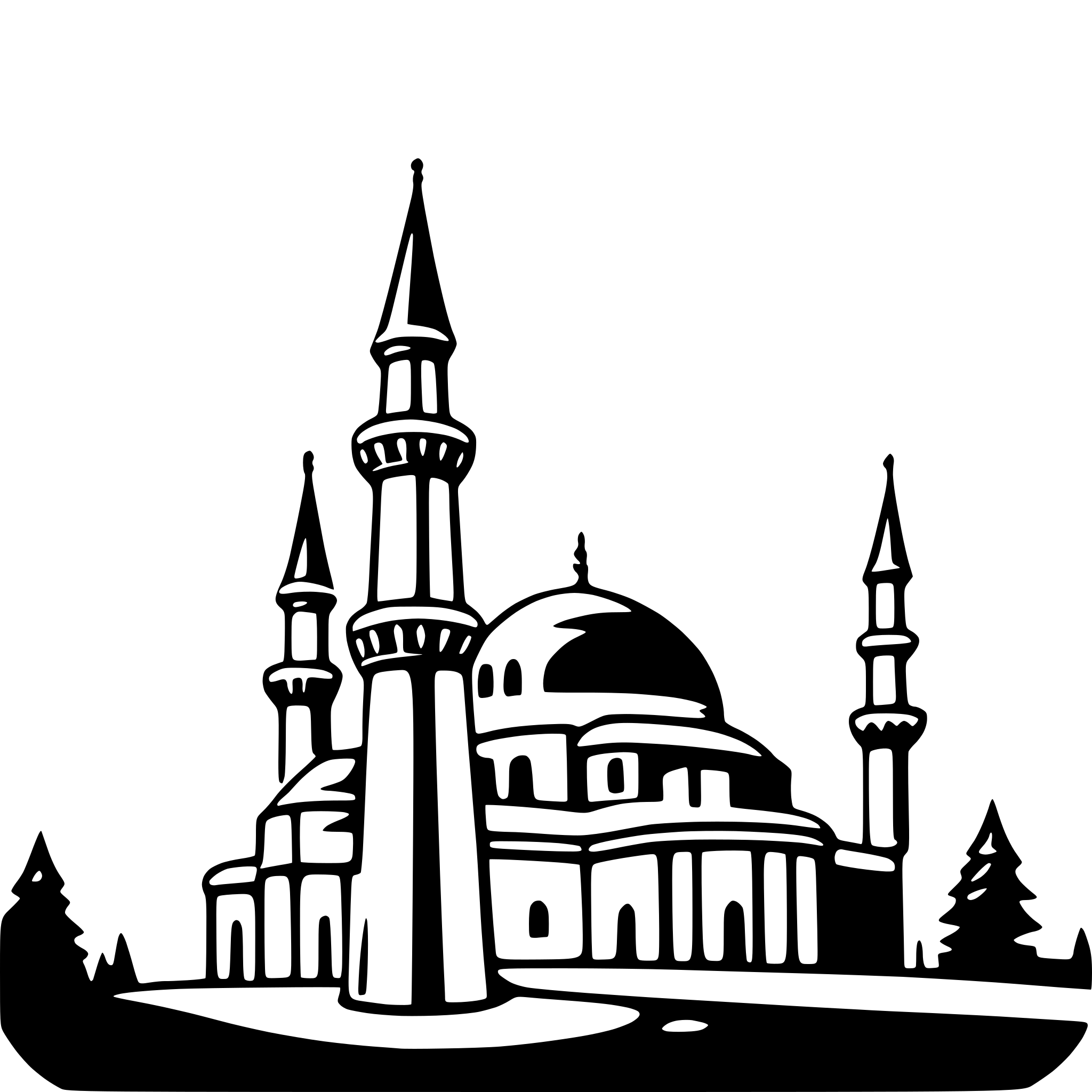 AI-generated SVG of 'sultan ahmed mosque'