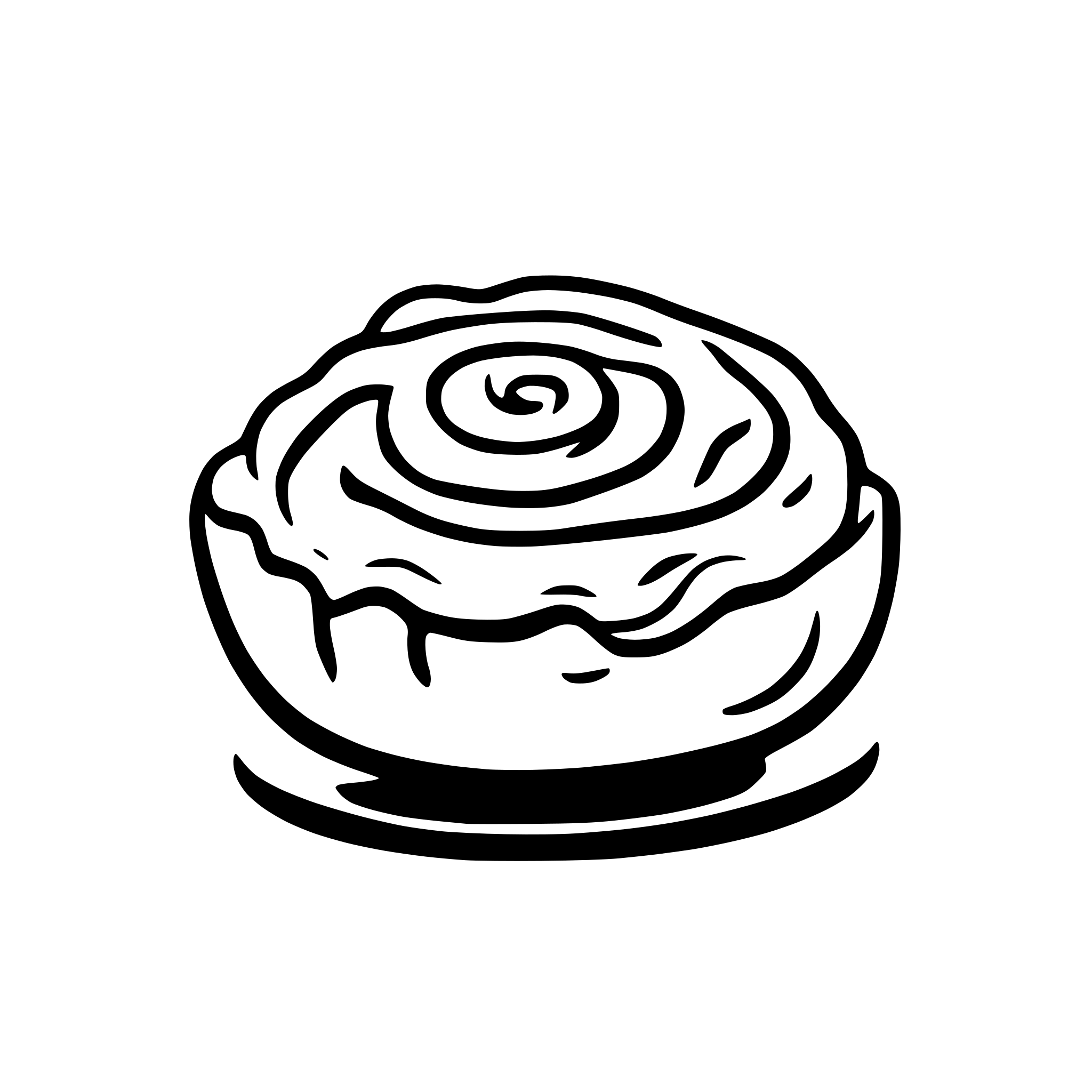 AI-generated SVG of a A nice looking cinnamon roll with a juicy topping that looks delicious