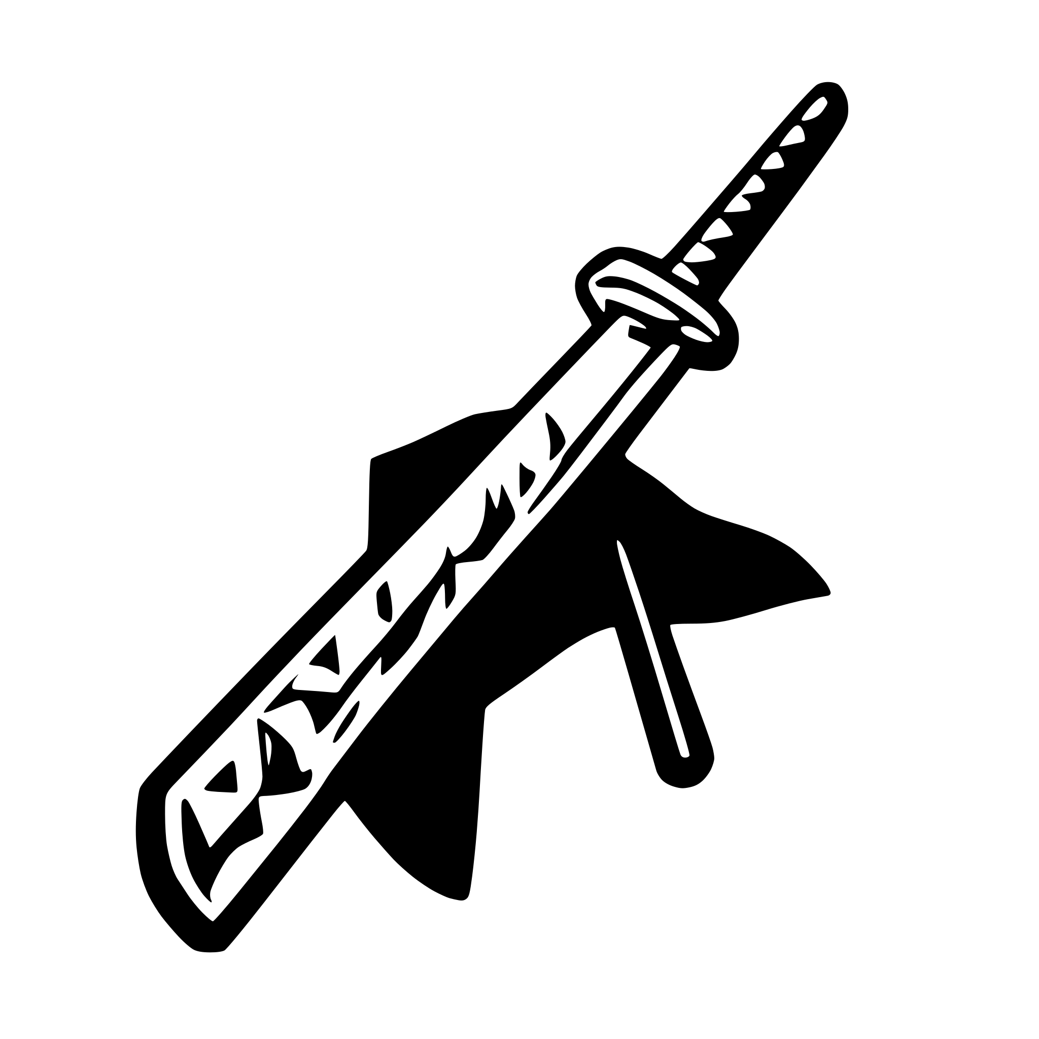 AI-generated SVG of a icon of samurai katana for RPG japanese game