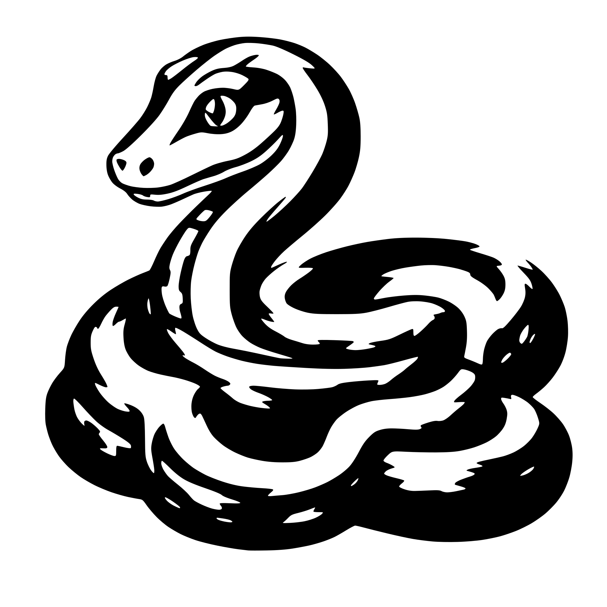 AI-generated SVG of '2d snake'