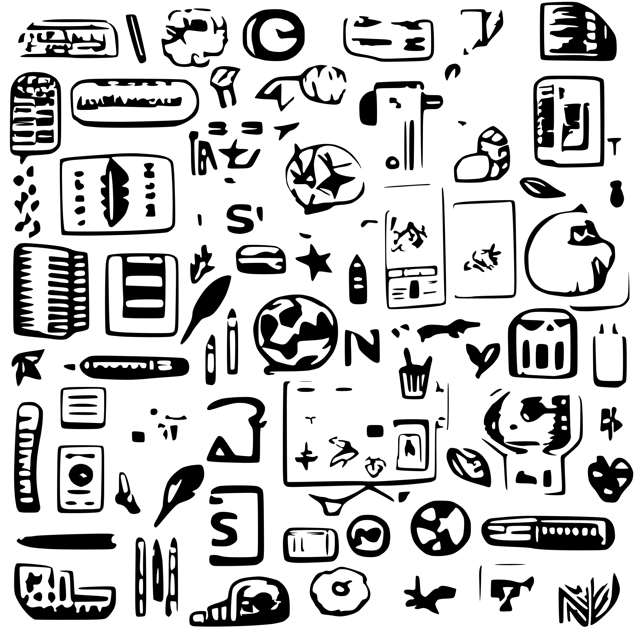 AI-generated SVG of a Random pattern of doodles related to school AI-generated SVG of a Random pattern of doodles related to school