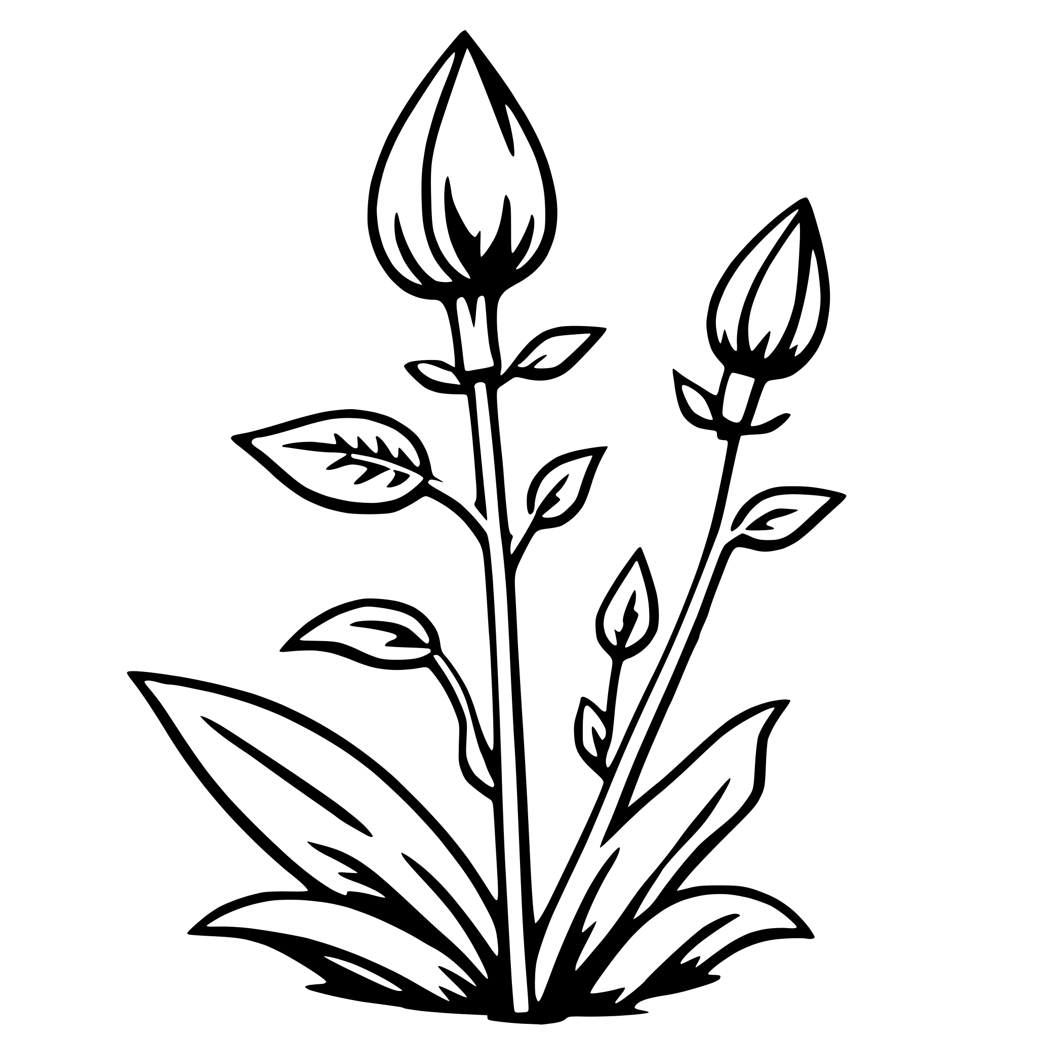 AI-generated SVG of a bellflower