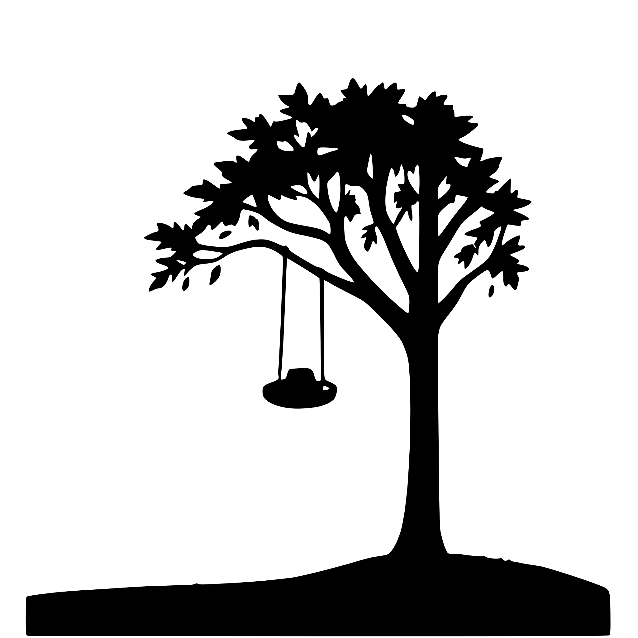 AI-generated SVG of a tree with swinging tire