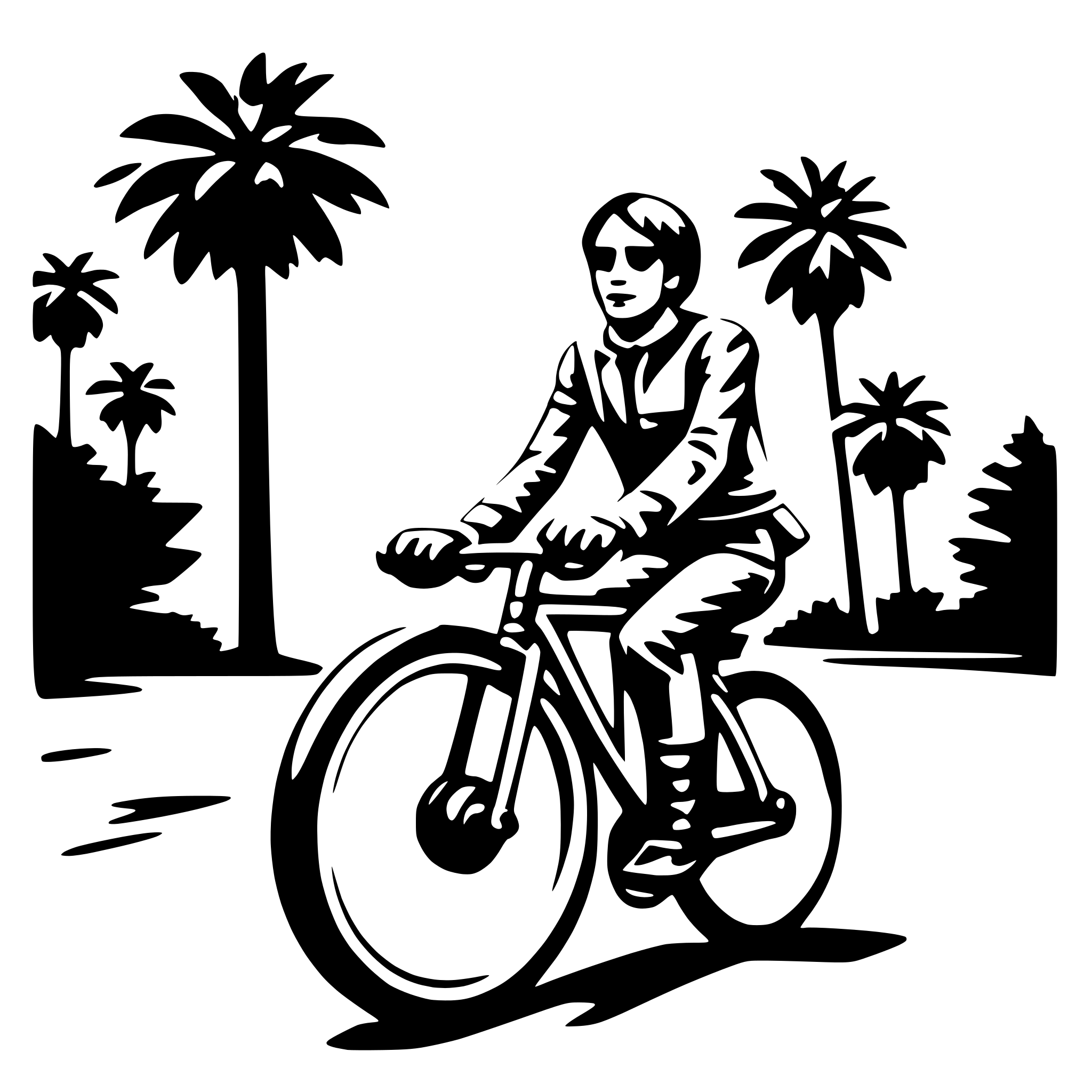 AI-generated SVG of a bicyclist