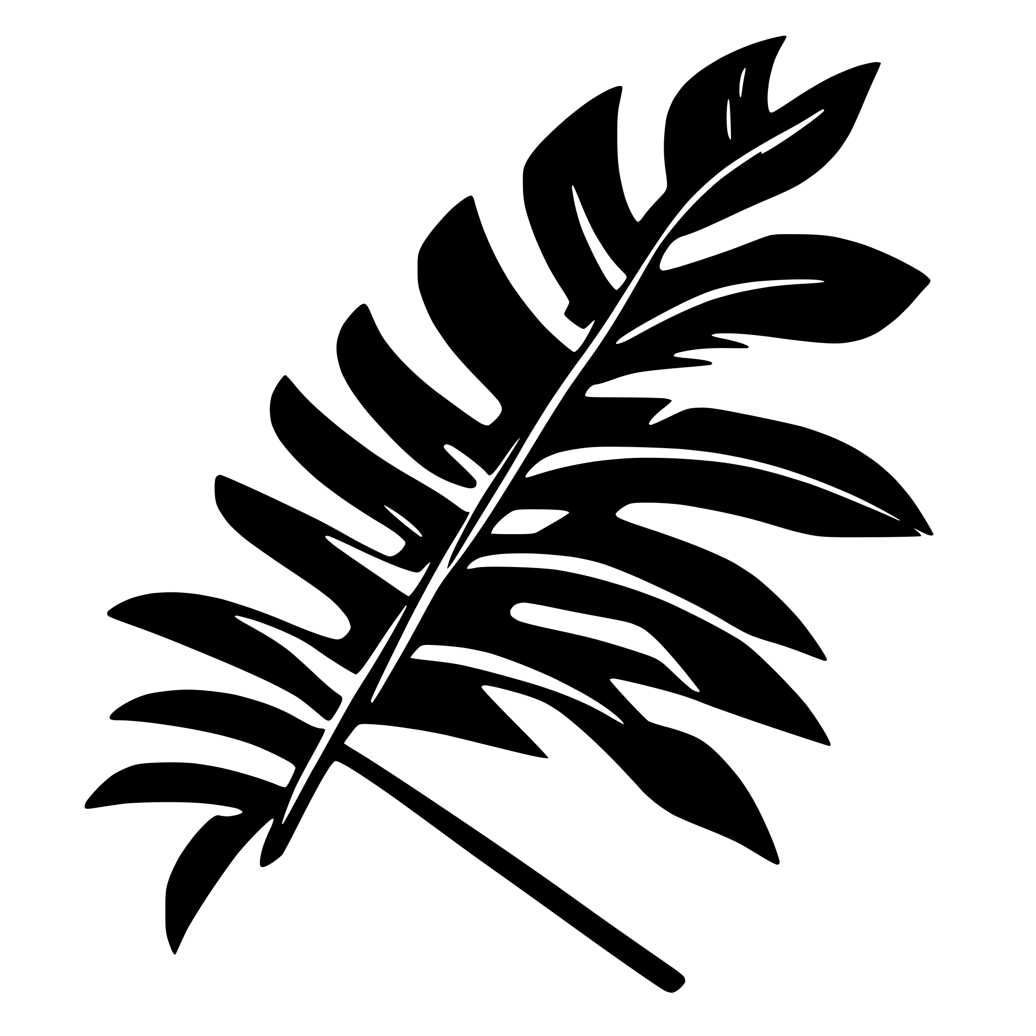AI-generated SVG of 'palm frond'