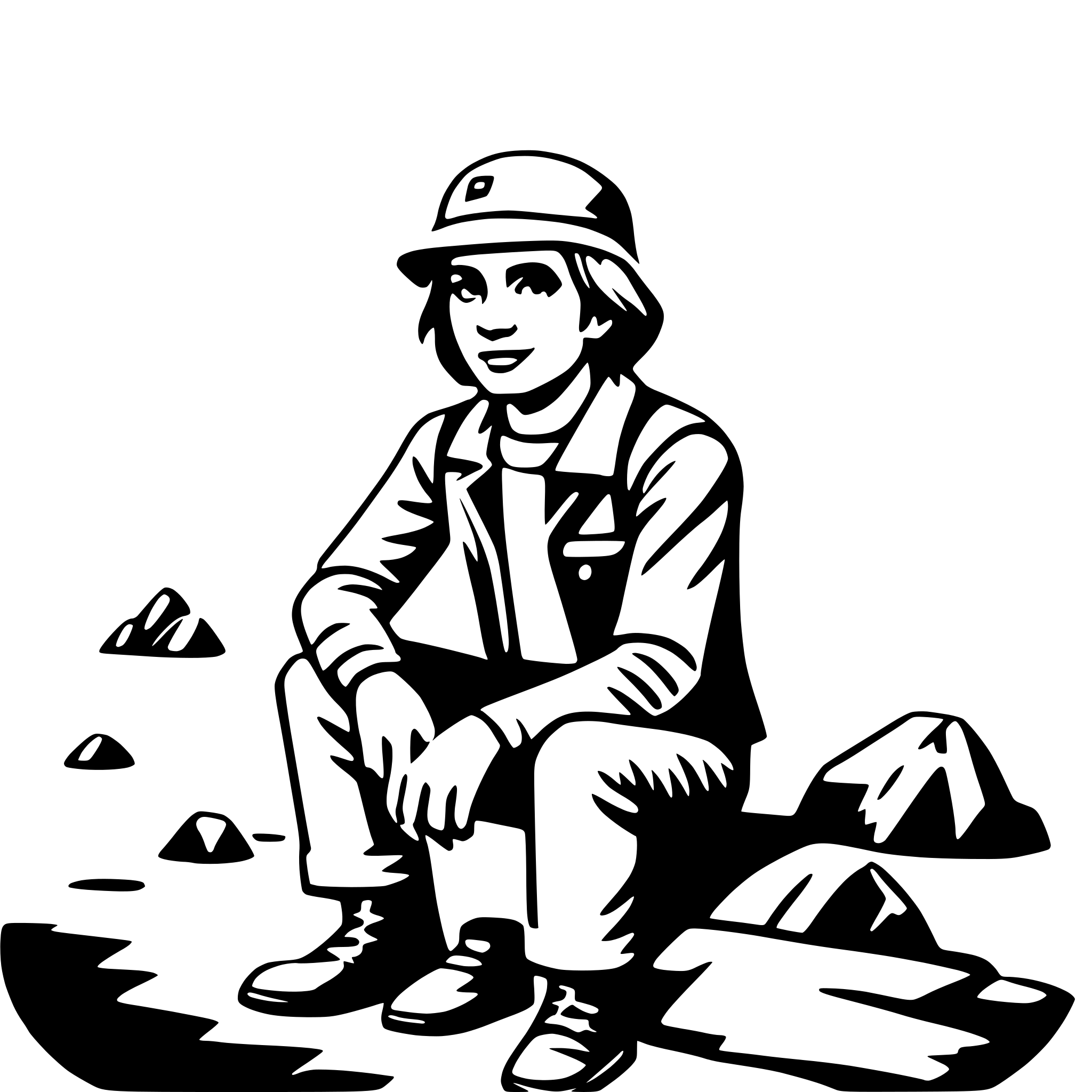 AI-generated SVG of a geologist