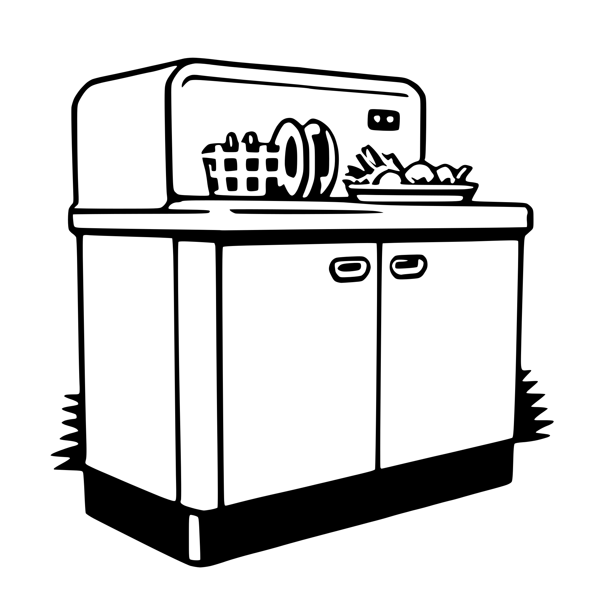 AI-generated SVG of a dishwasher