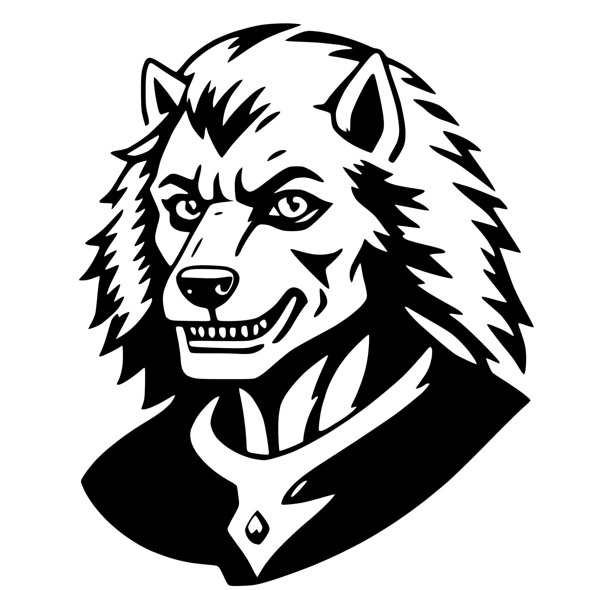 AI-generated SVG of a werewolf