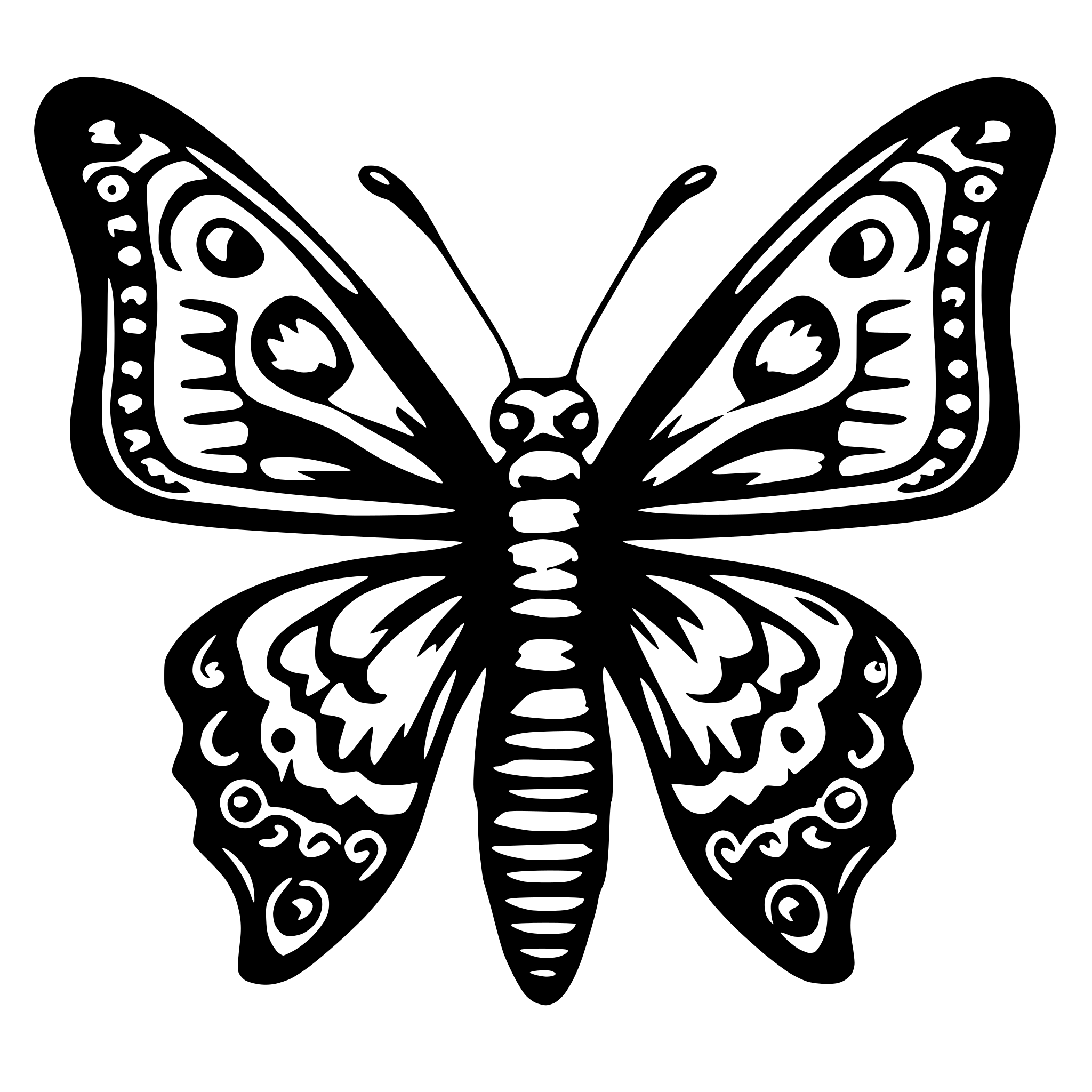 AI-generated SVG of 'Sugar skull butterfly'
