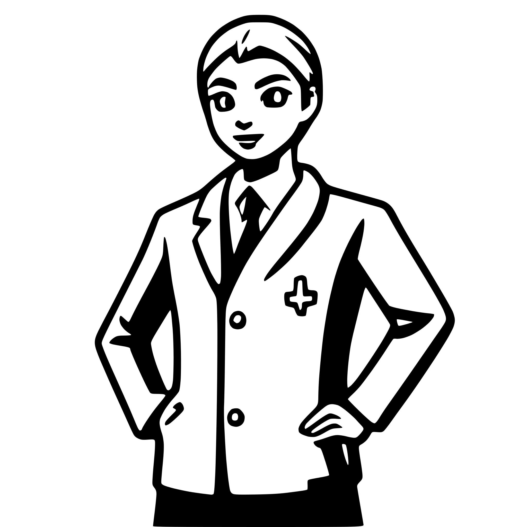 AI-generated SVG of a medical patient, faceless, no color fill, 2d, arms by waist semi outstretched, male, facing camera