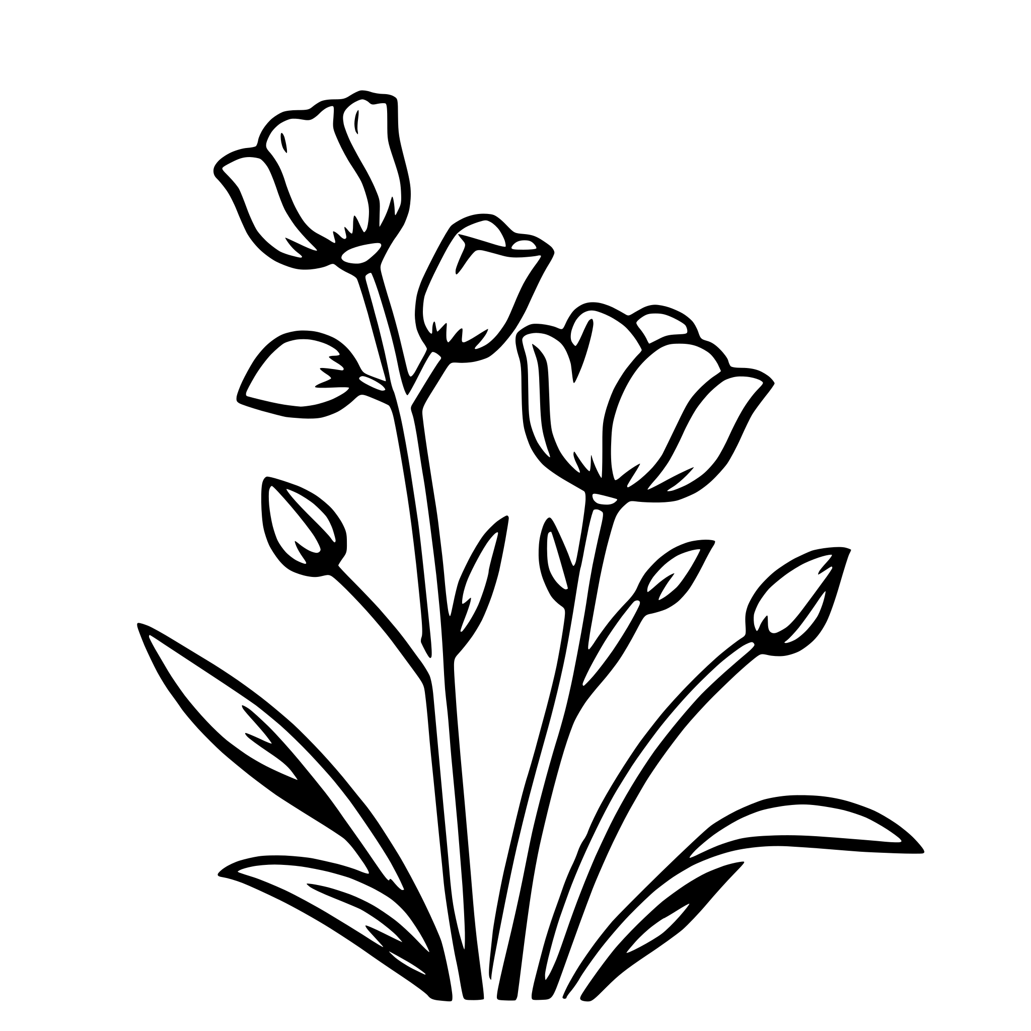 AI-generated SVG of 'freesia'