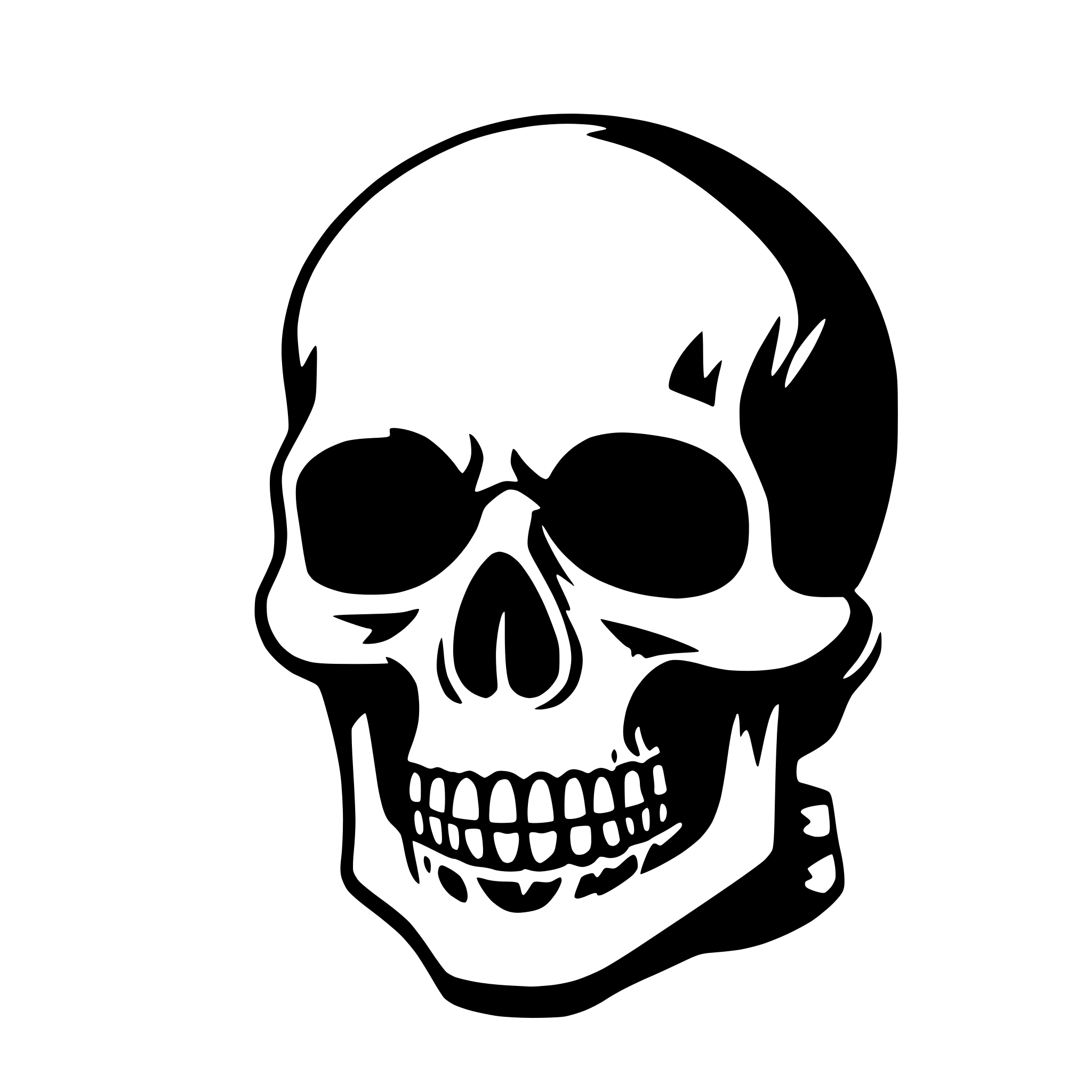AI-generated SVG of a skull