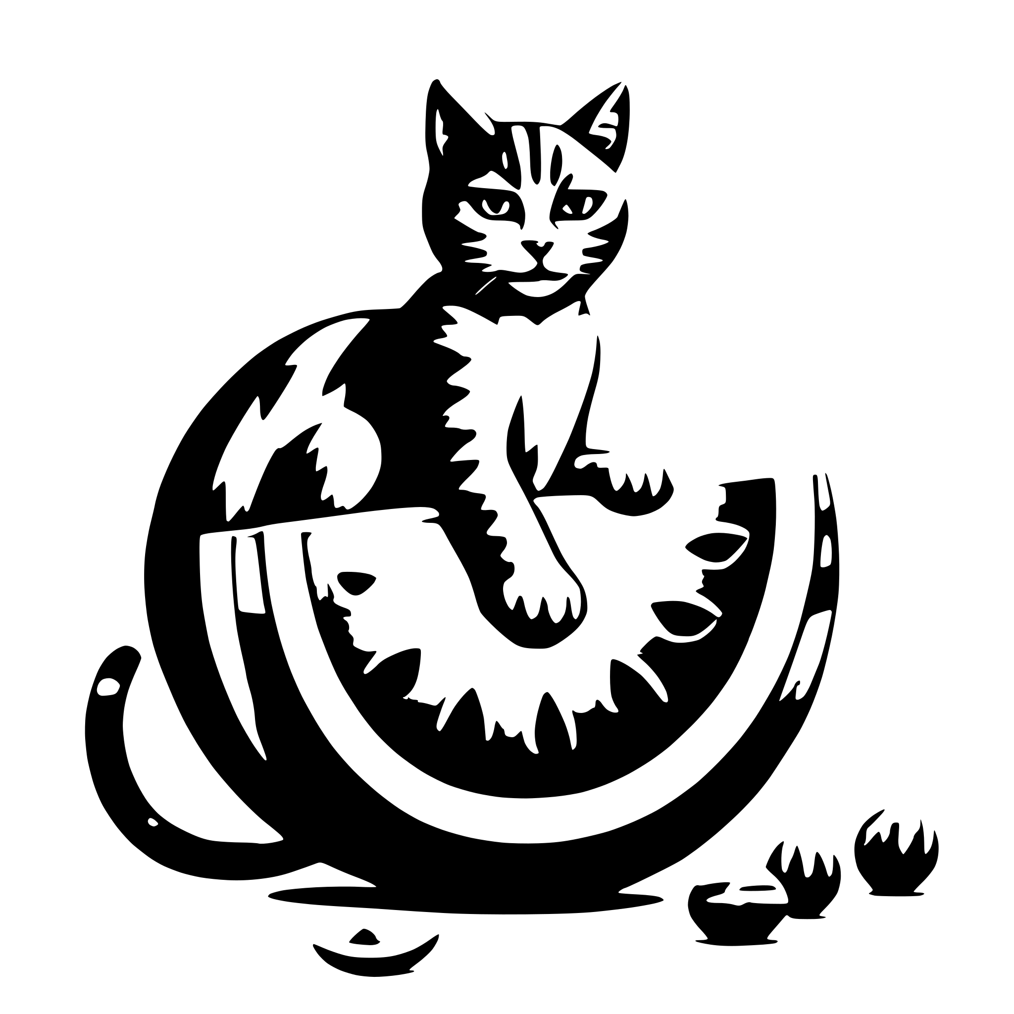AI-generated SVG of a cat sitting on a watermelon