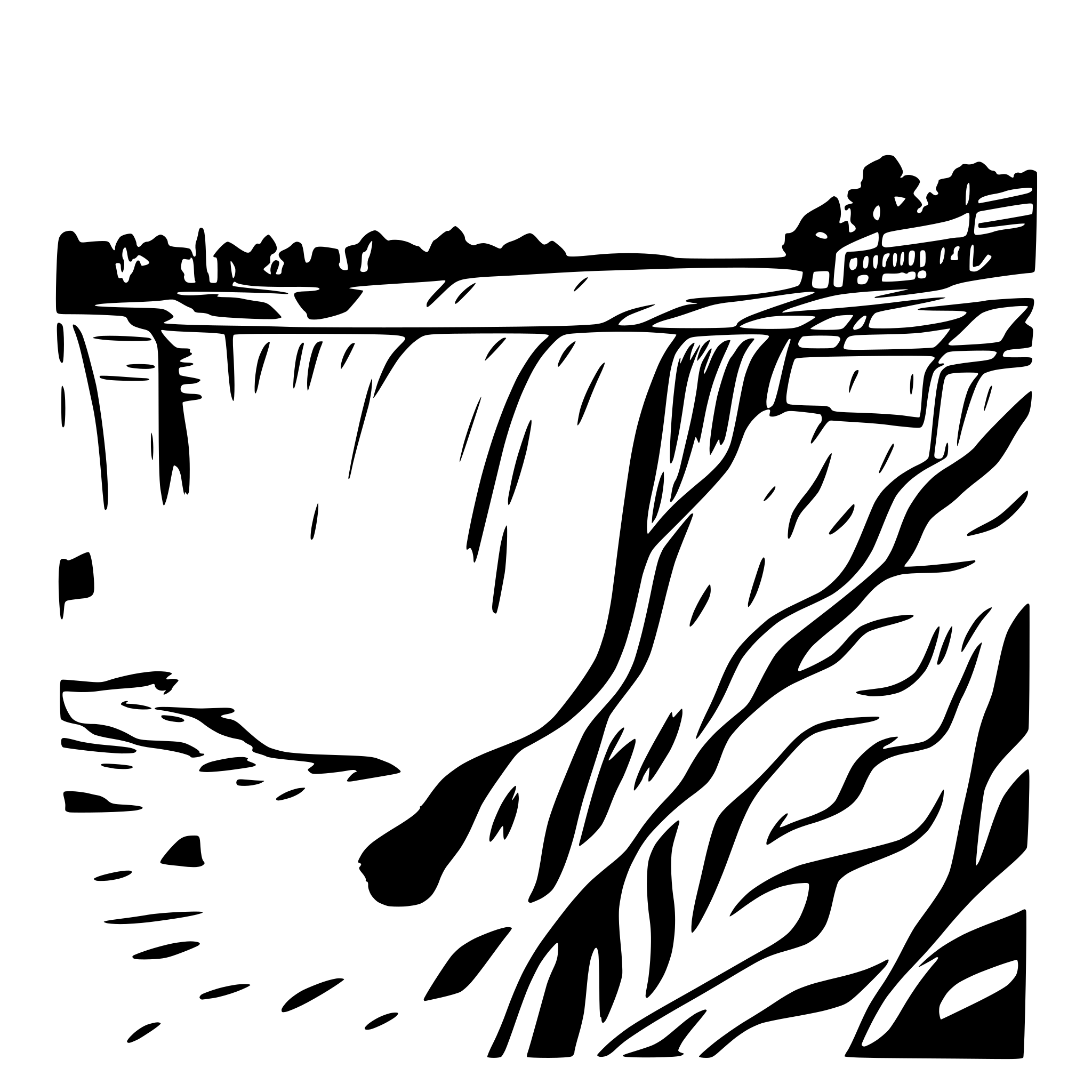 AI-generated SVG of a niagara falls