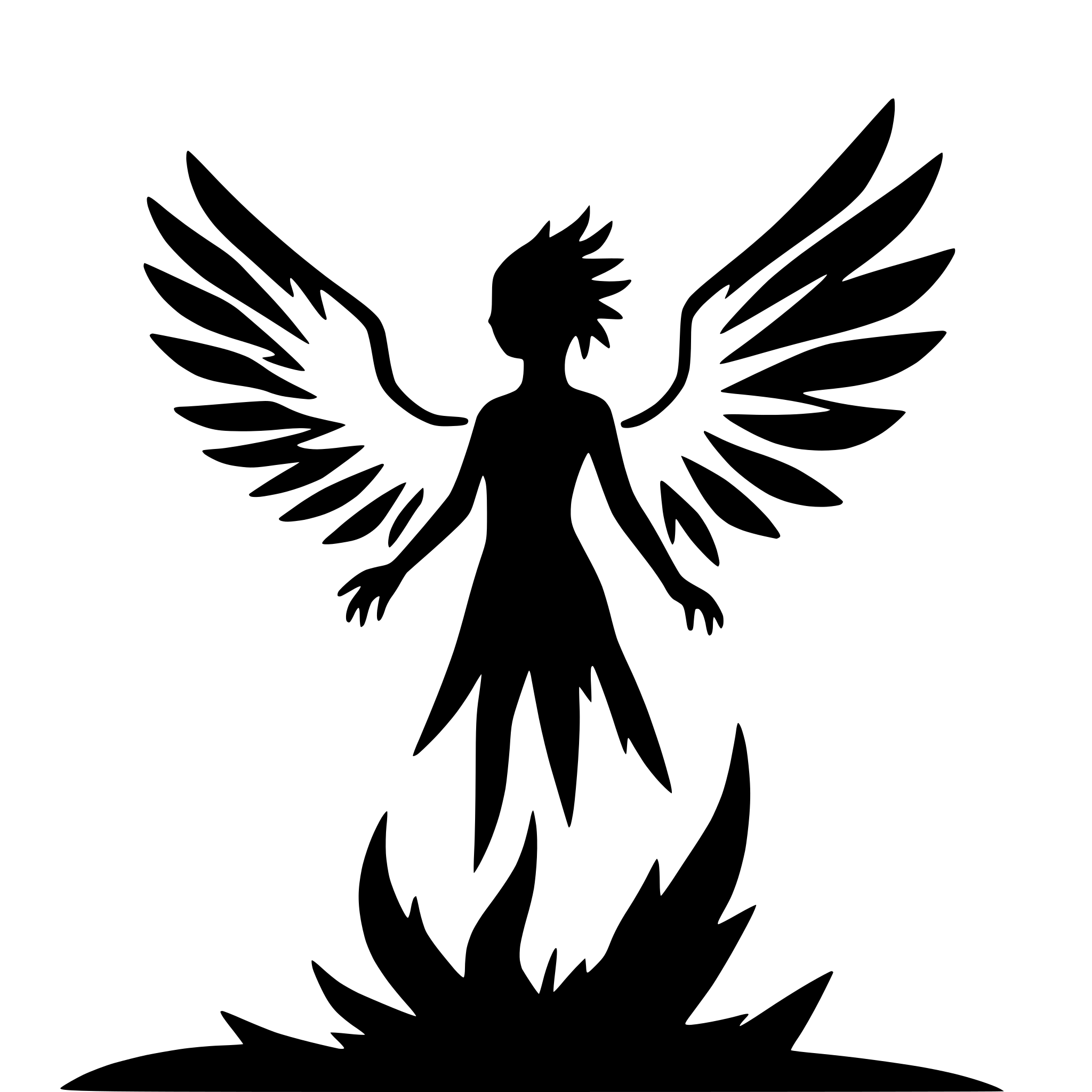 AI-generated SVG of 'phoenix rising from ashes'