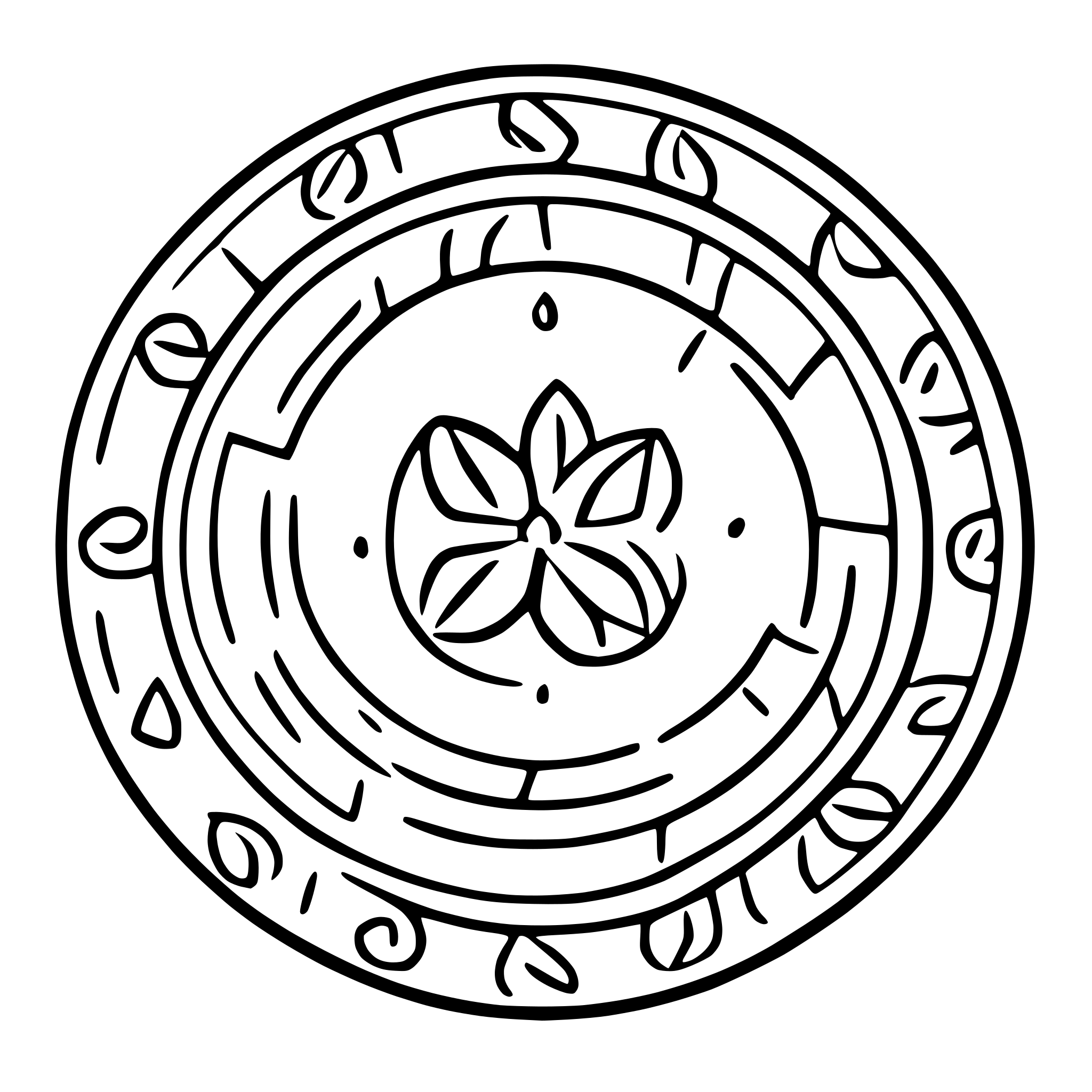 AI-generated SVG of a Cambodian national ornament in the form of a circle