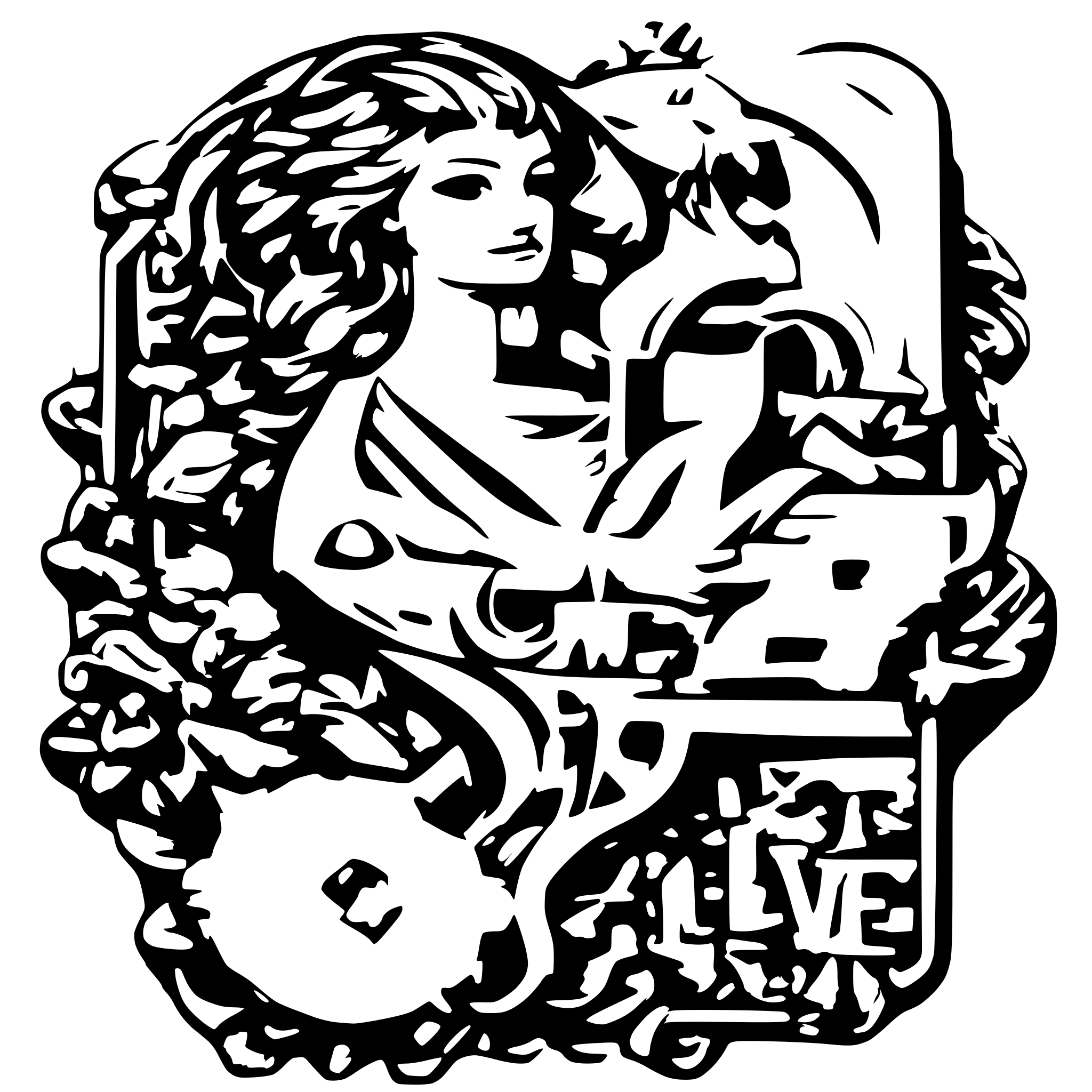 AI-generated SVG of 'love god'