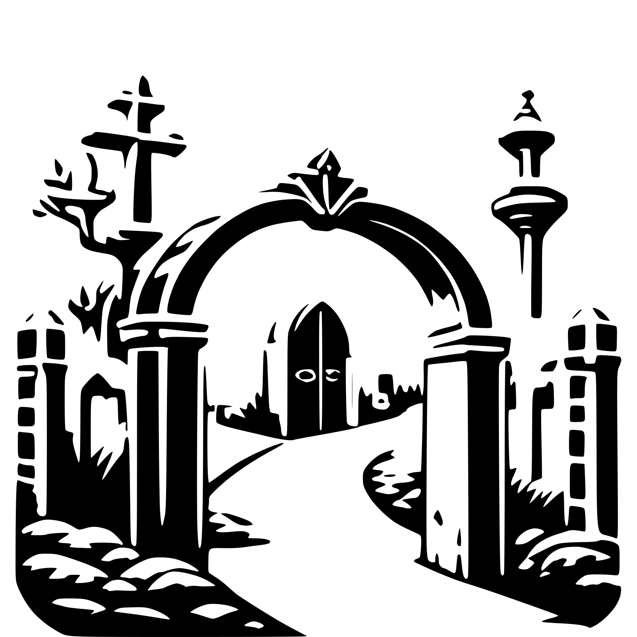 AI-generated SVG of a a romantic cemetery entrance