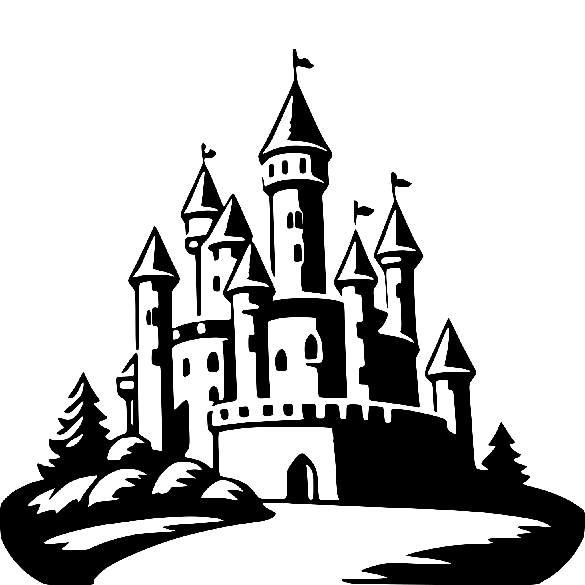 AI-generated SVG of 'fairytale castle'