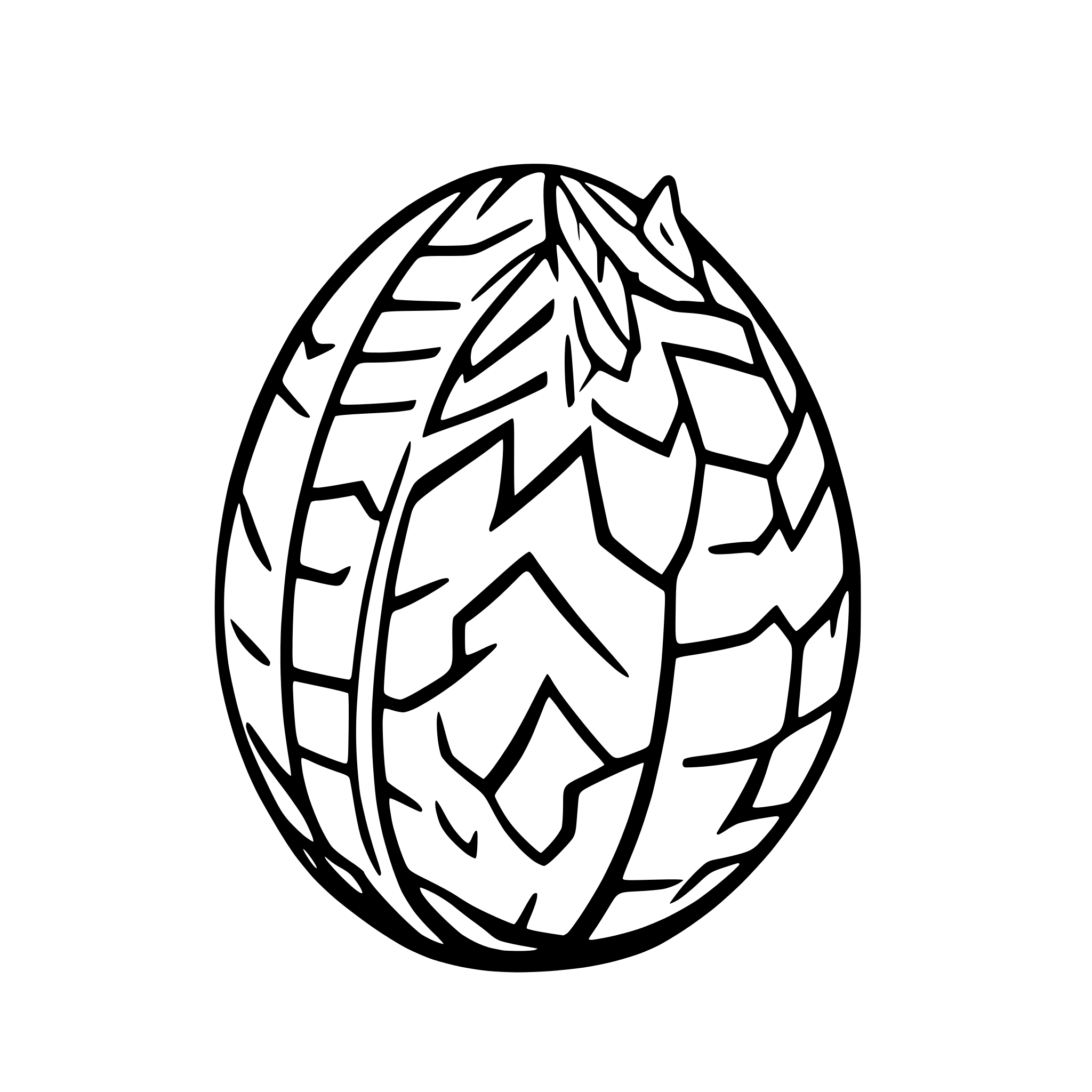 AI-generated SVG of 'dragon egg with scales'