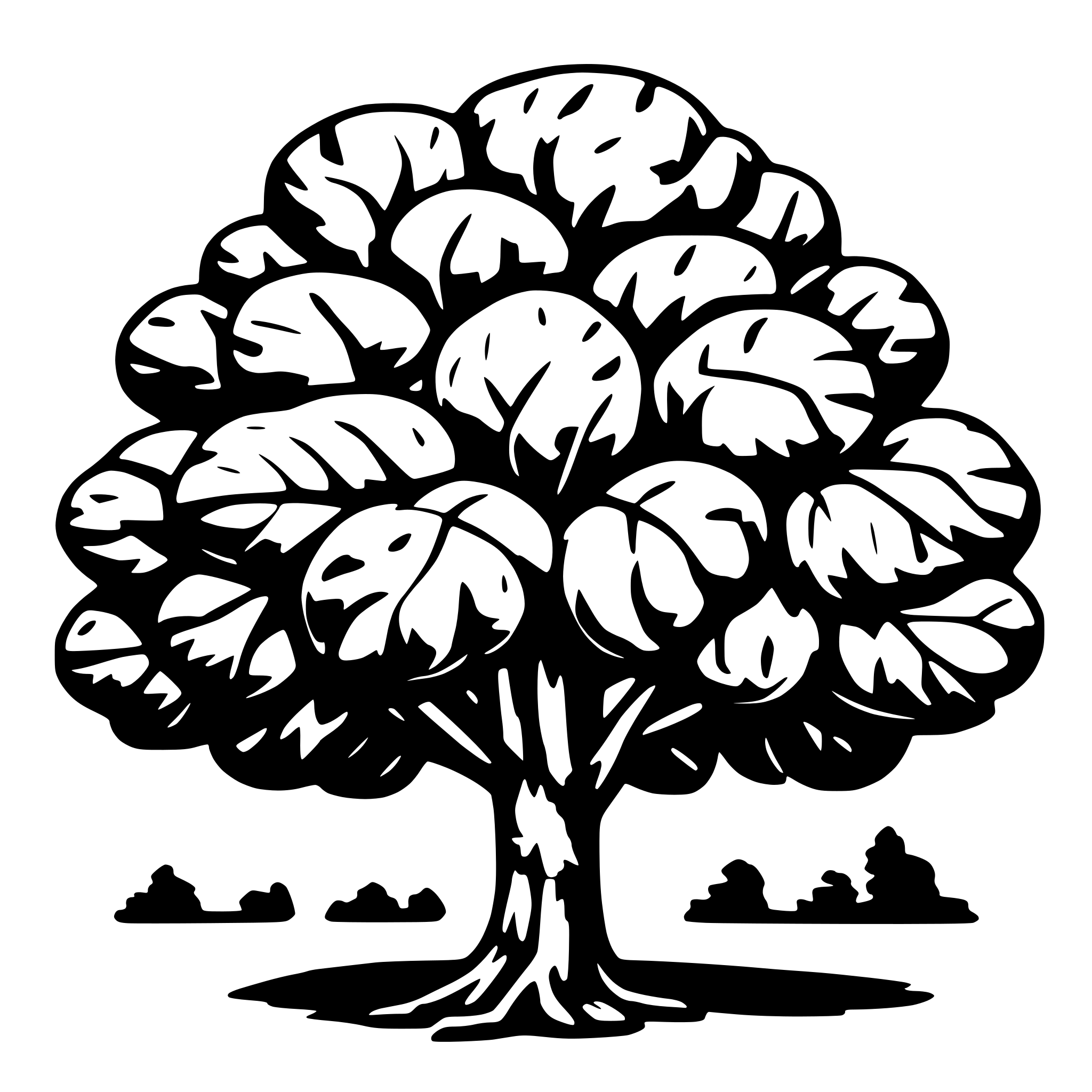 AI-generated SVG of 'walnut tree'