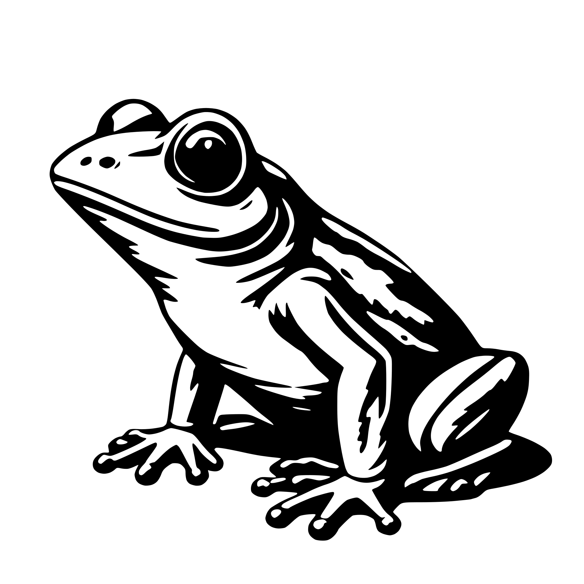 AI-generated SVG of 'a frog'