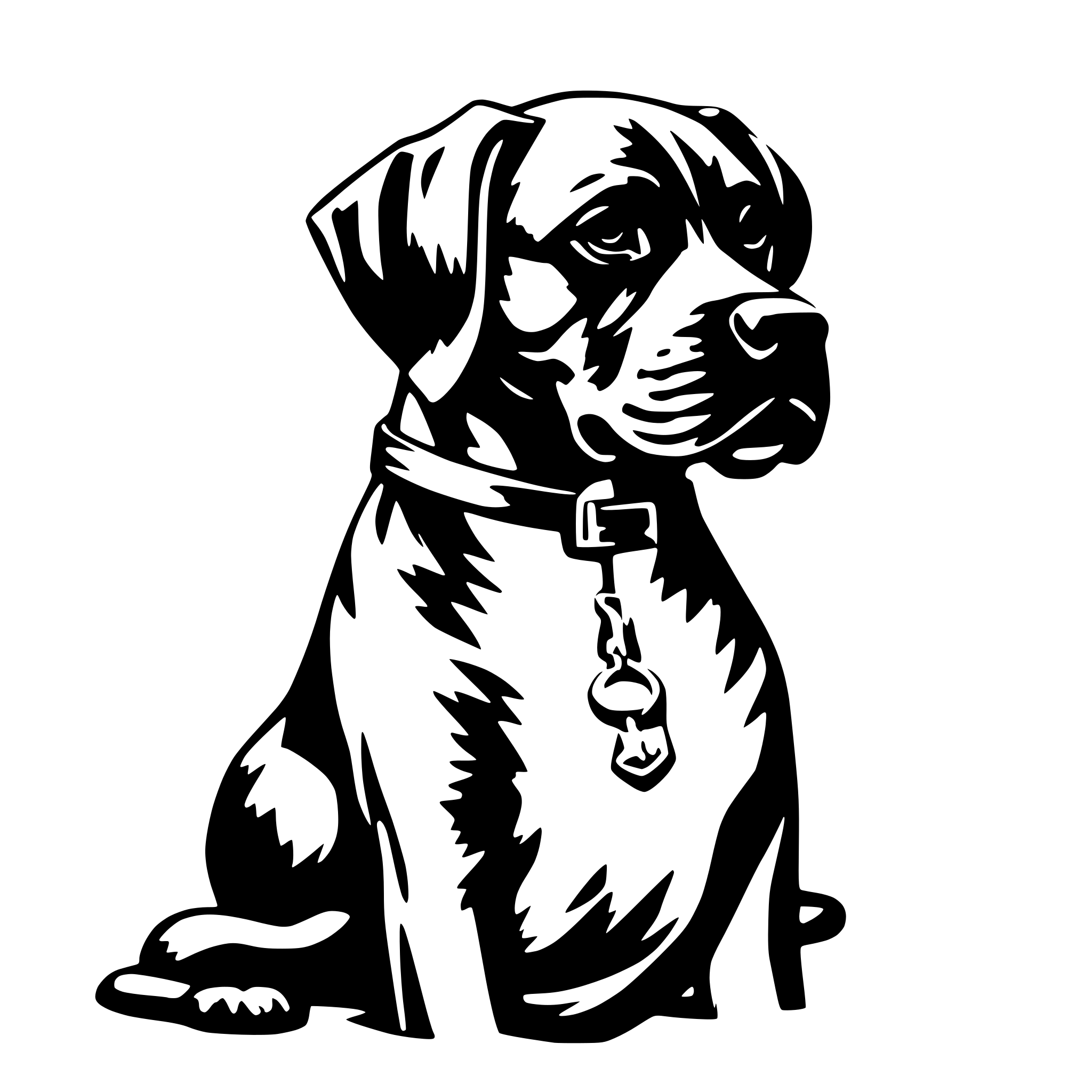 AI-generated SVG of 'dog boxer pattern'