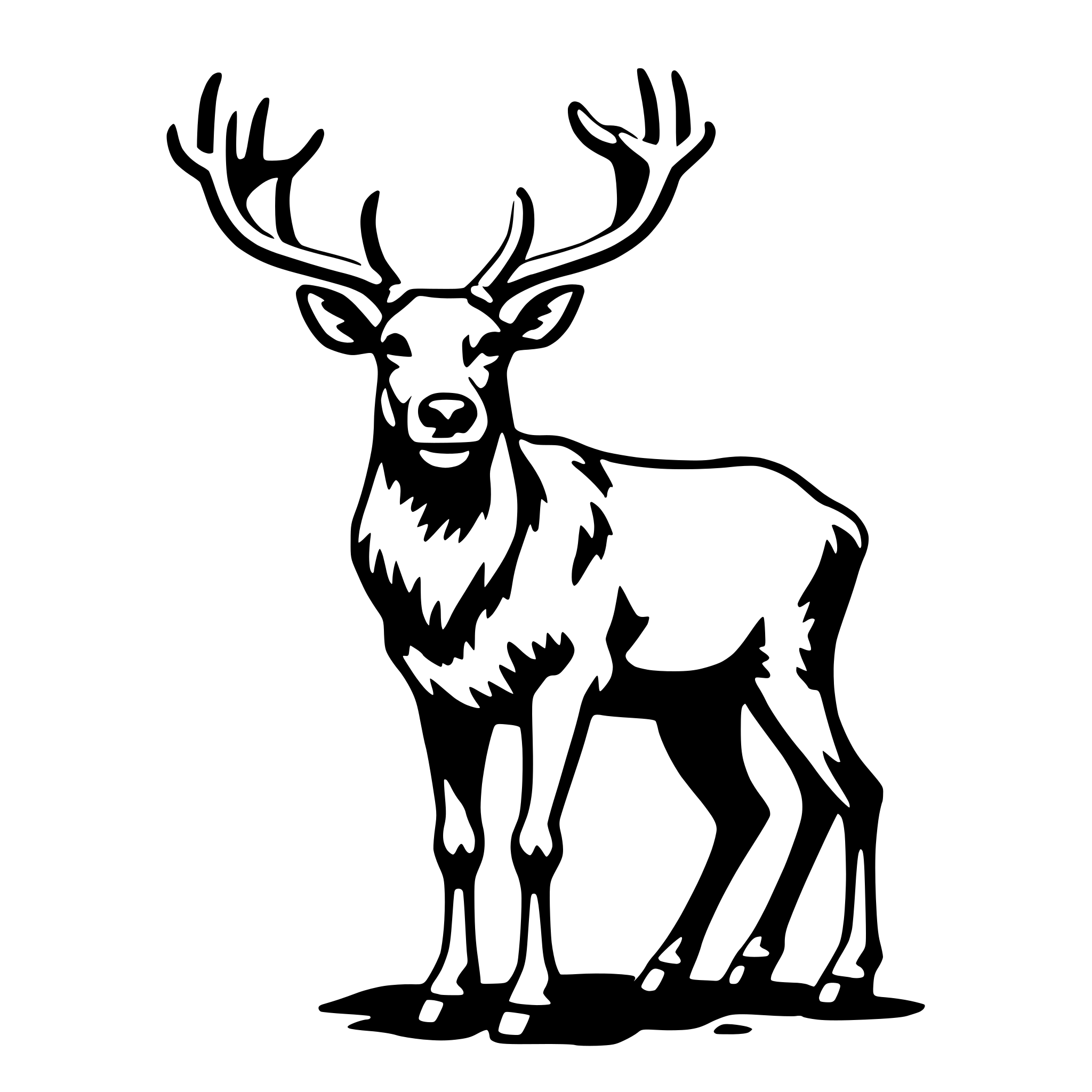 AI-generated SVG of a caribou
