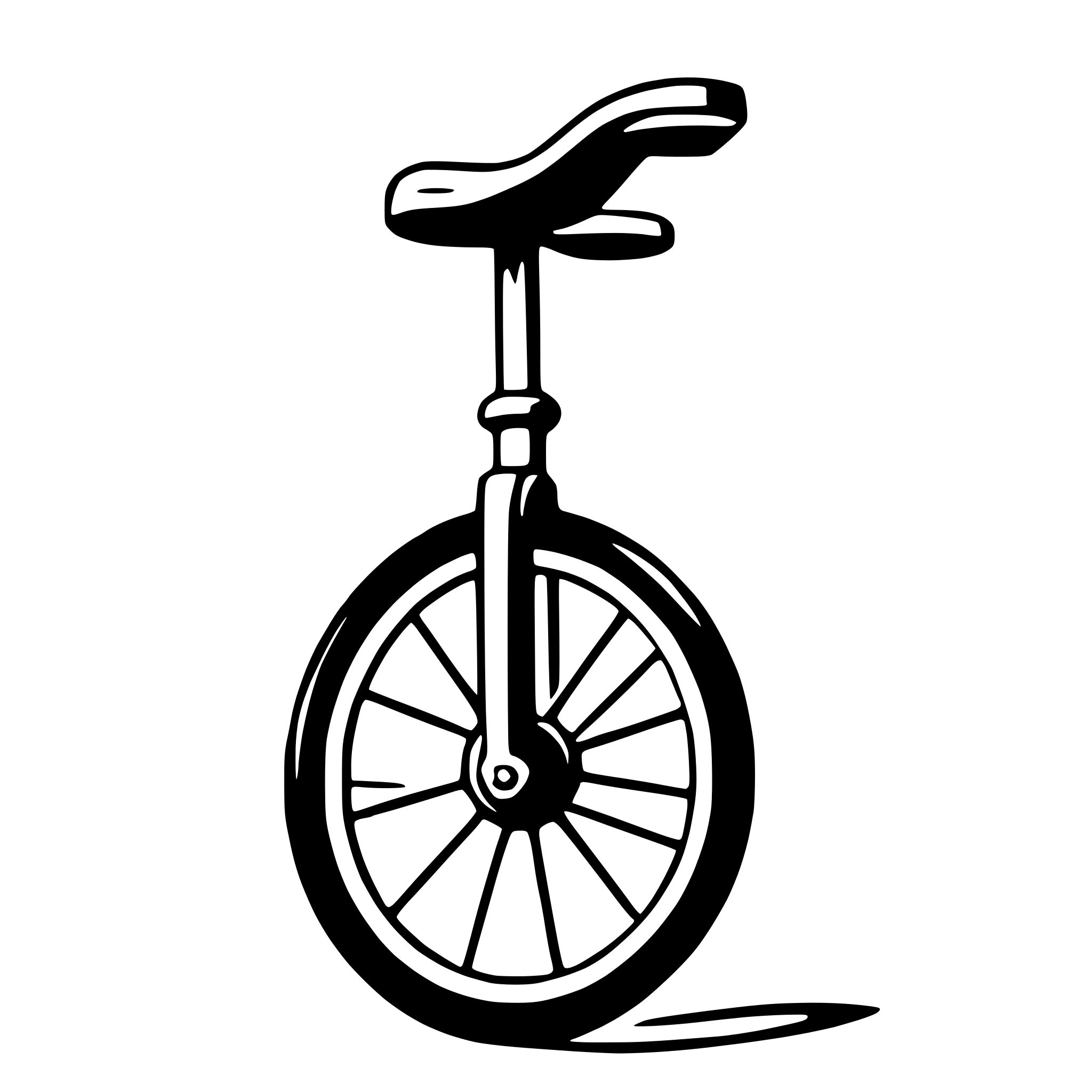AI-generated SVG of 'unicycle'